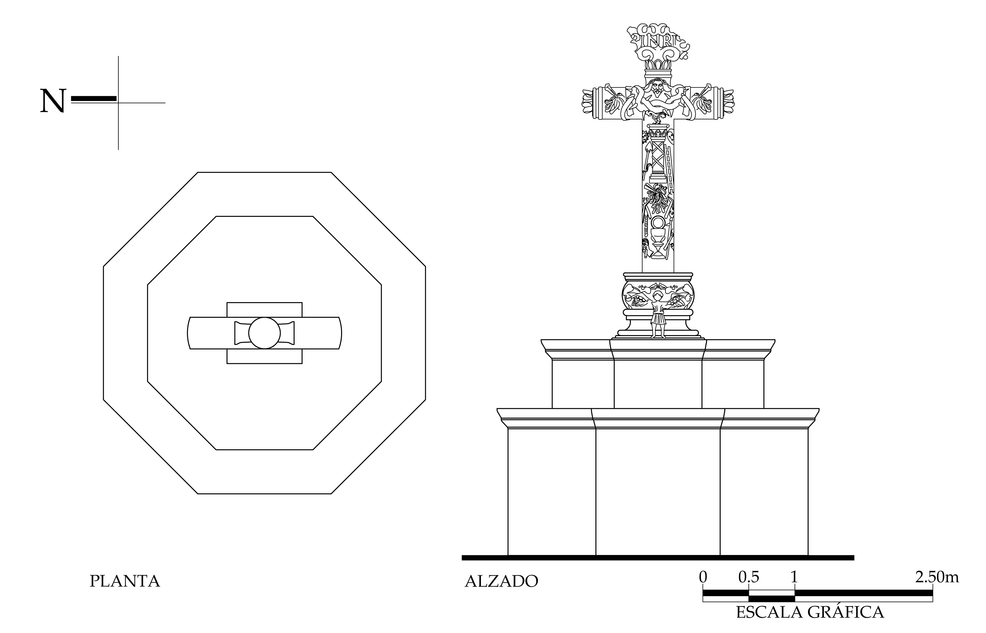 Planta arquitectónica y alzado, 2015.