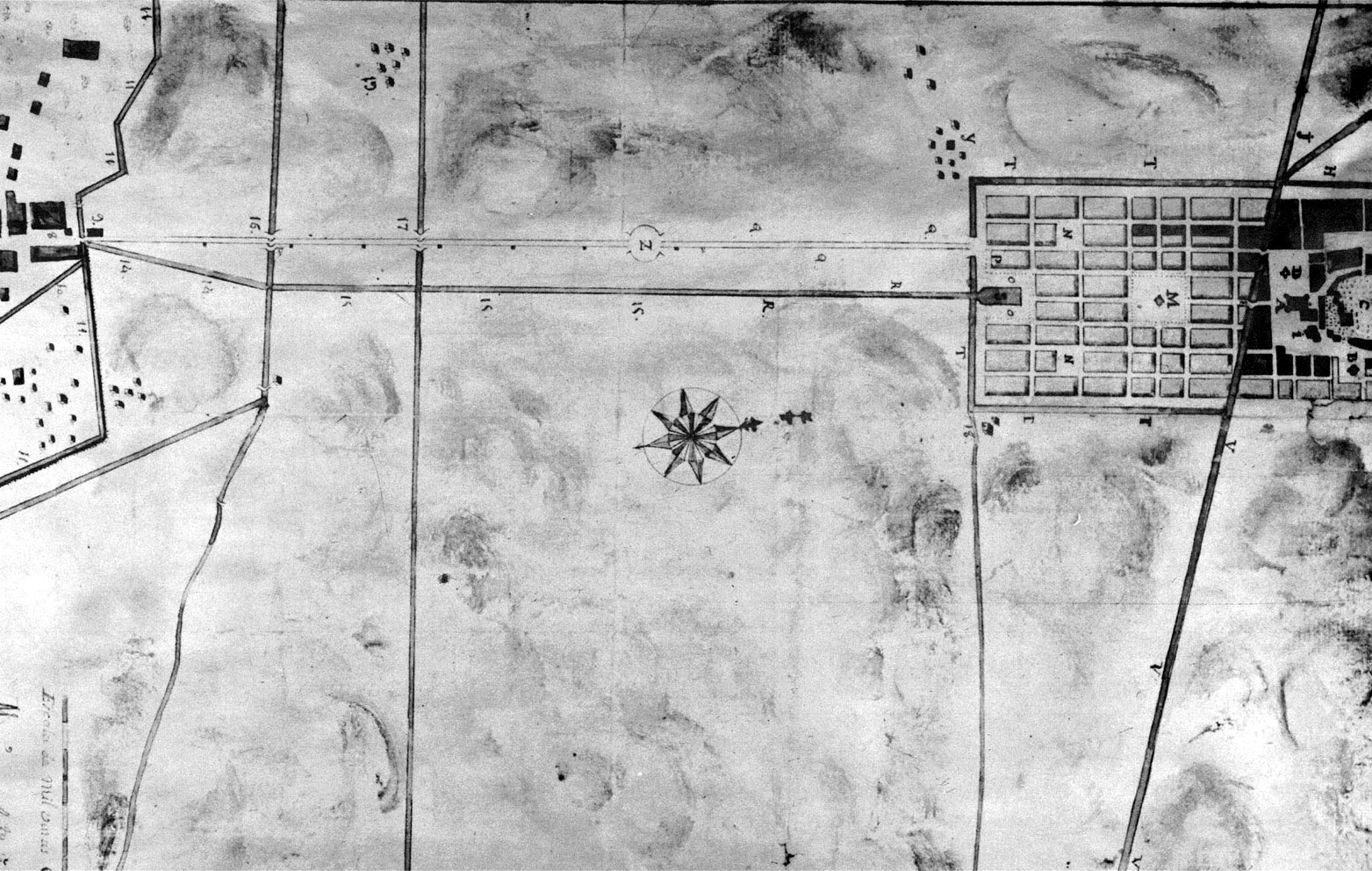 Calzada de los Misterios, de Guadalupe y ordenamiento de la villa de Guadalupe, Francisco Guerrero y Torres, 1779. Mapoteca Orozco y Berra.