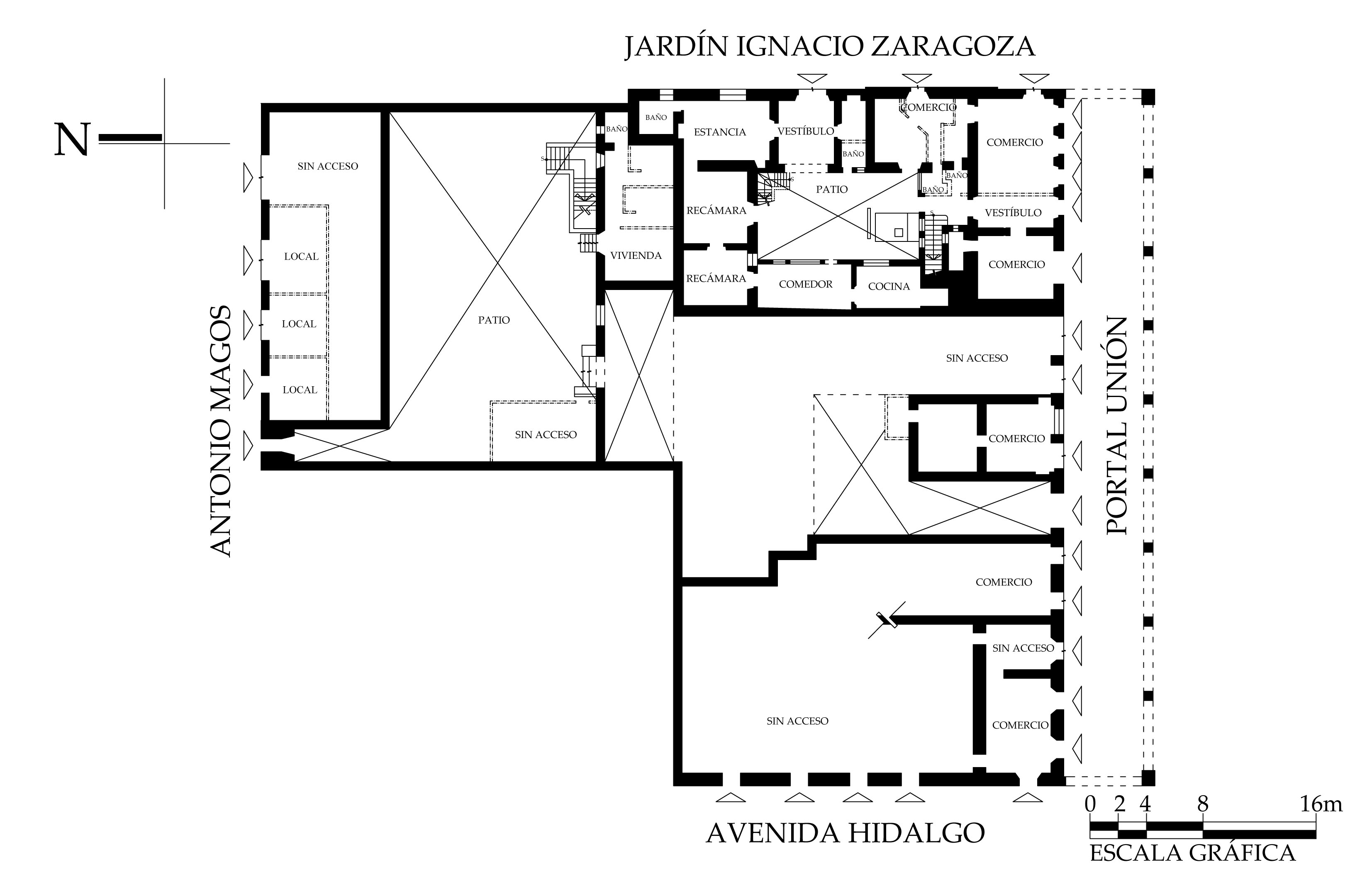Planta arquitect&oacute;nica, 2016.