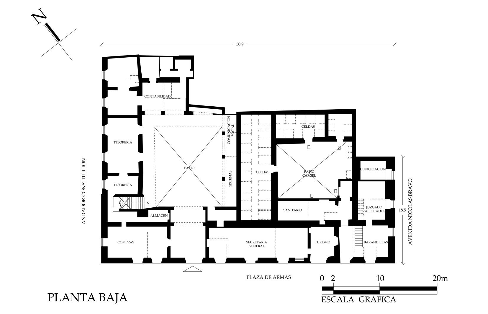 Planta arquitect&oacute;nica primer nivel.