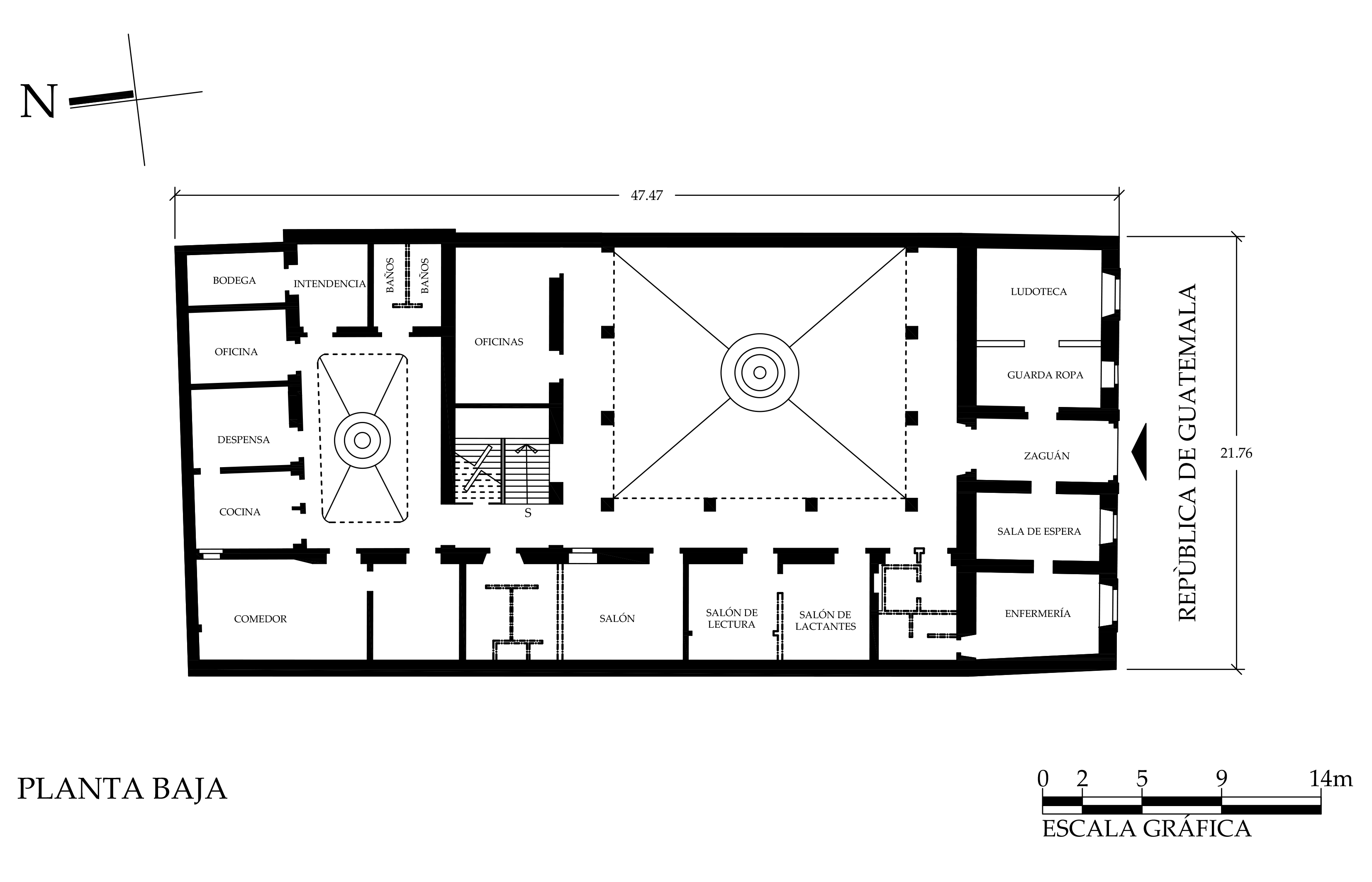 Planta baja arquitect&oacute;nica, 2016.