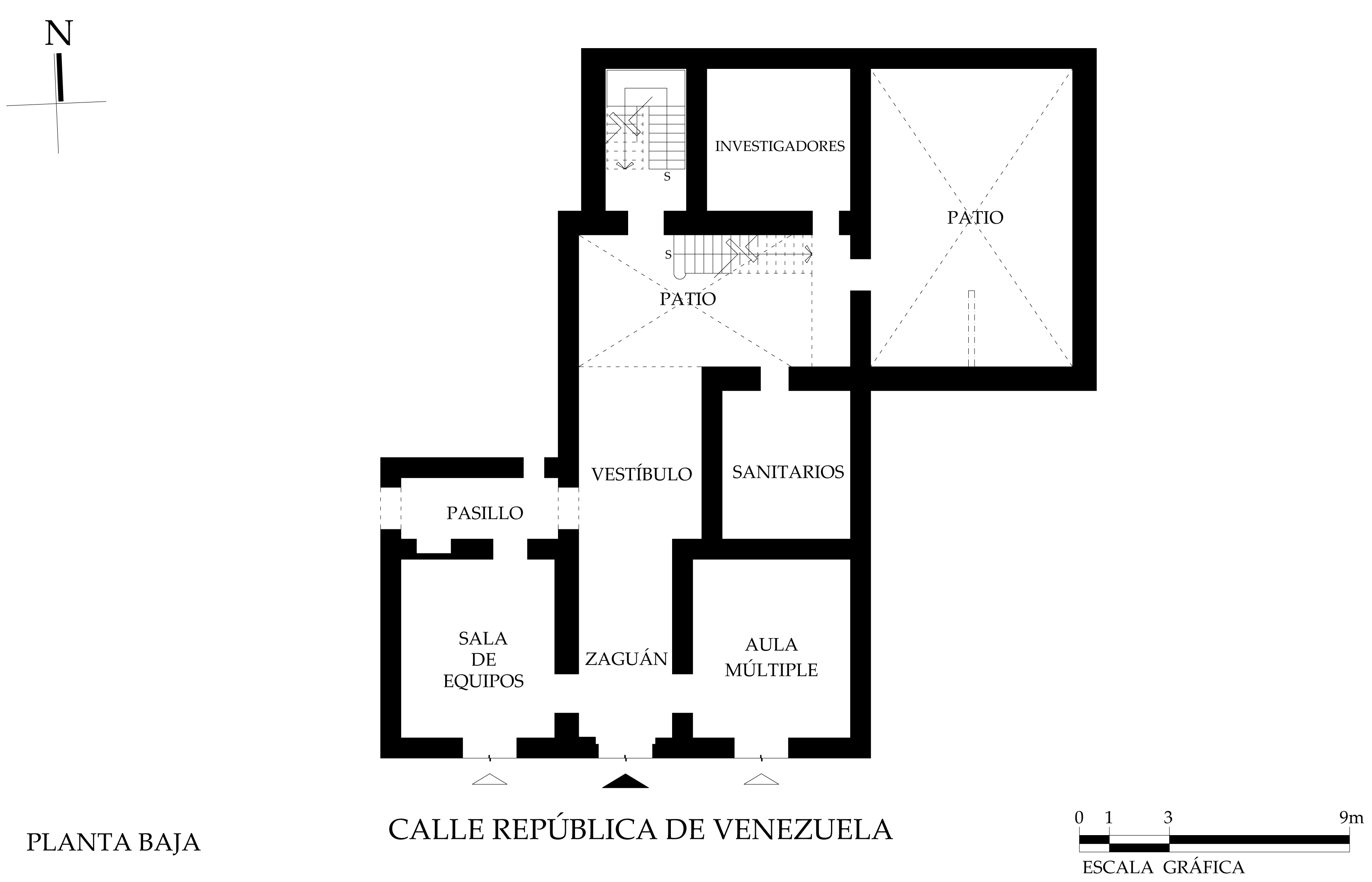 Planta arquitectónica baja, 2016.