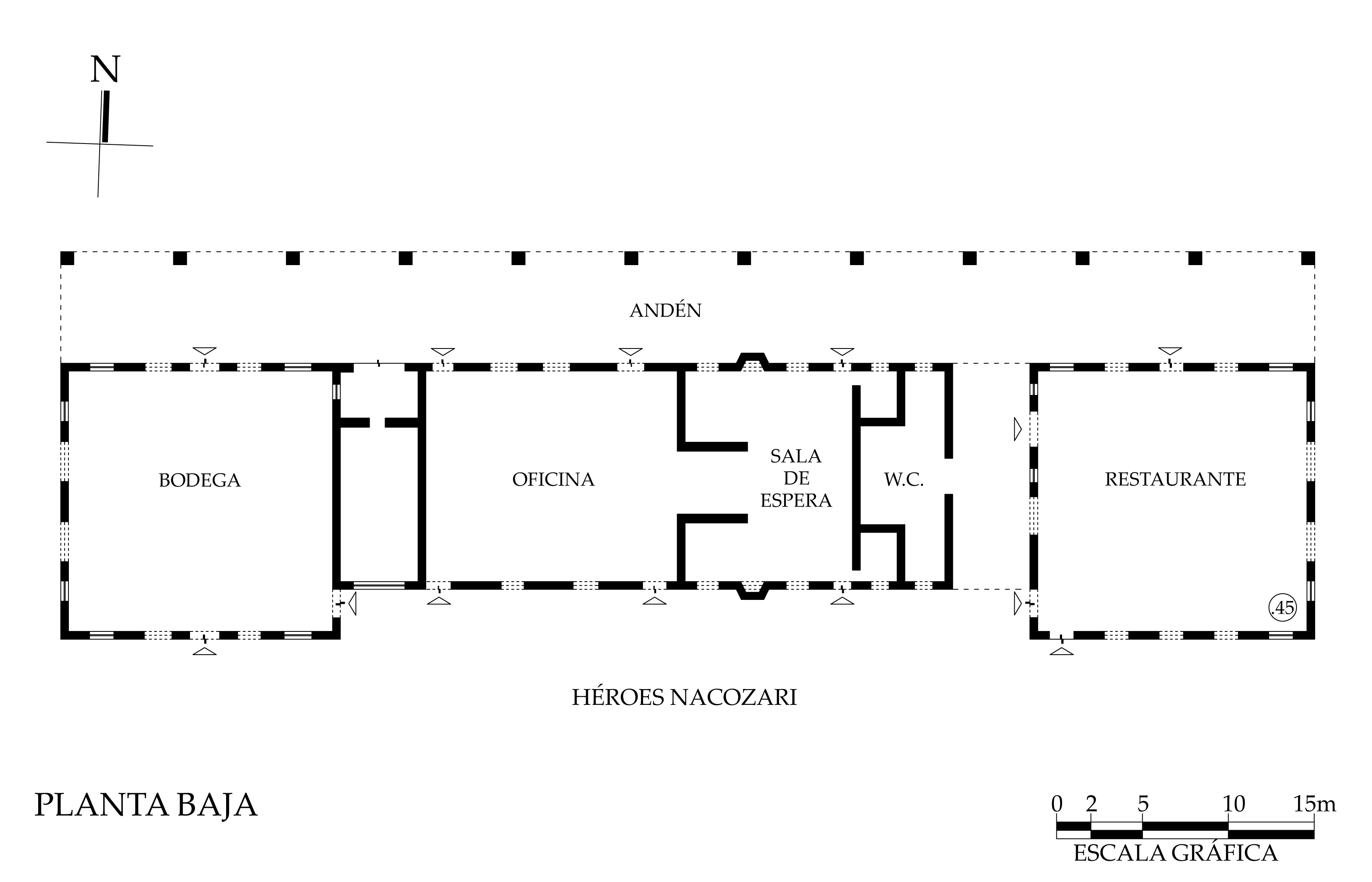 Planta baja arquitectónica, 1999.