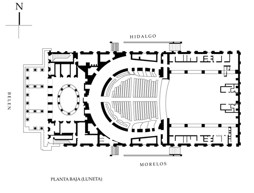 Levantamiento arquitectónico, planta baja, 2005.