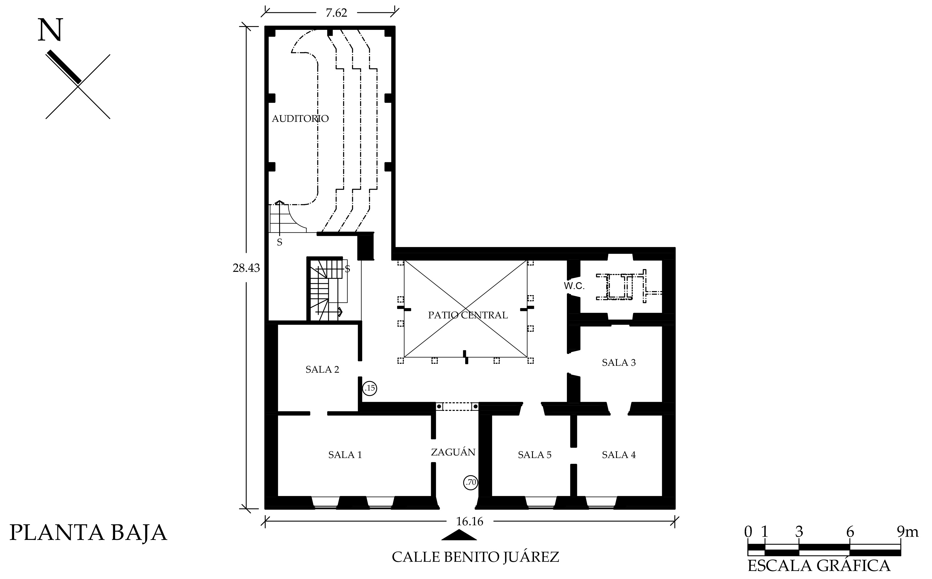 Planta arquitectónica, 2016.