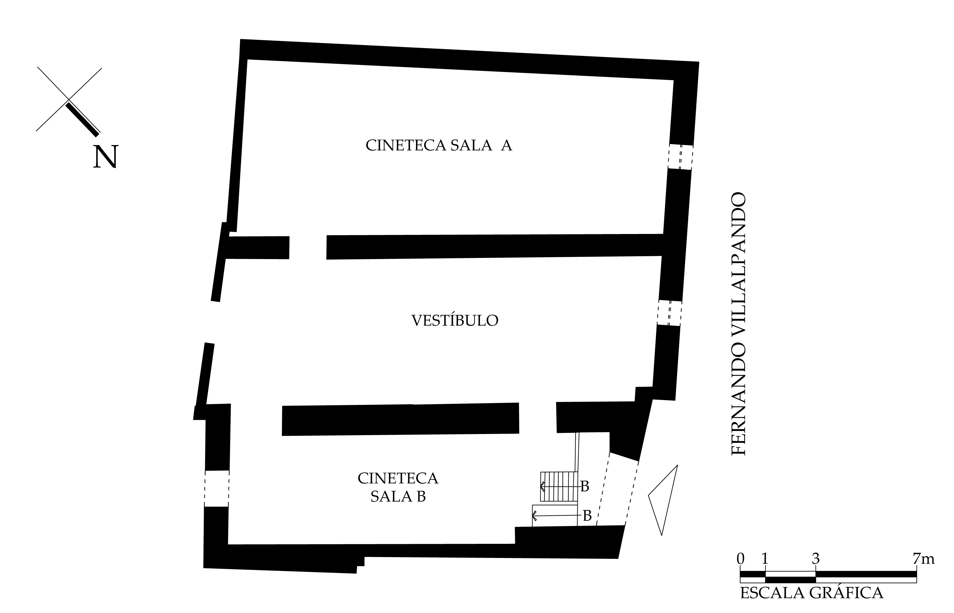 Planta arquitectónica, 2021. Fuente: Secretaría de Obras Públicas del Estado de Zacatecas.