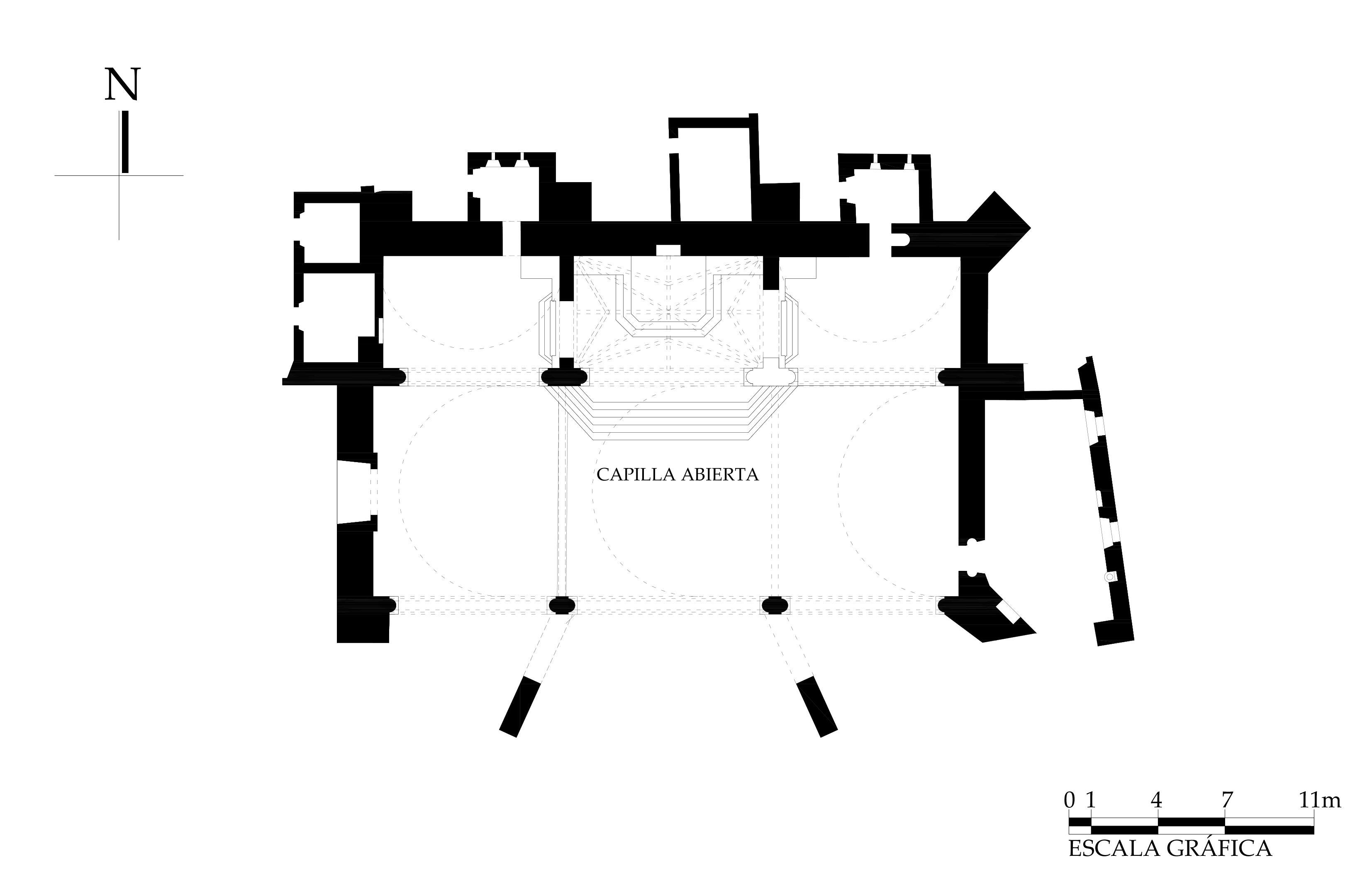 Planta arquitectónica, capilla de San José.