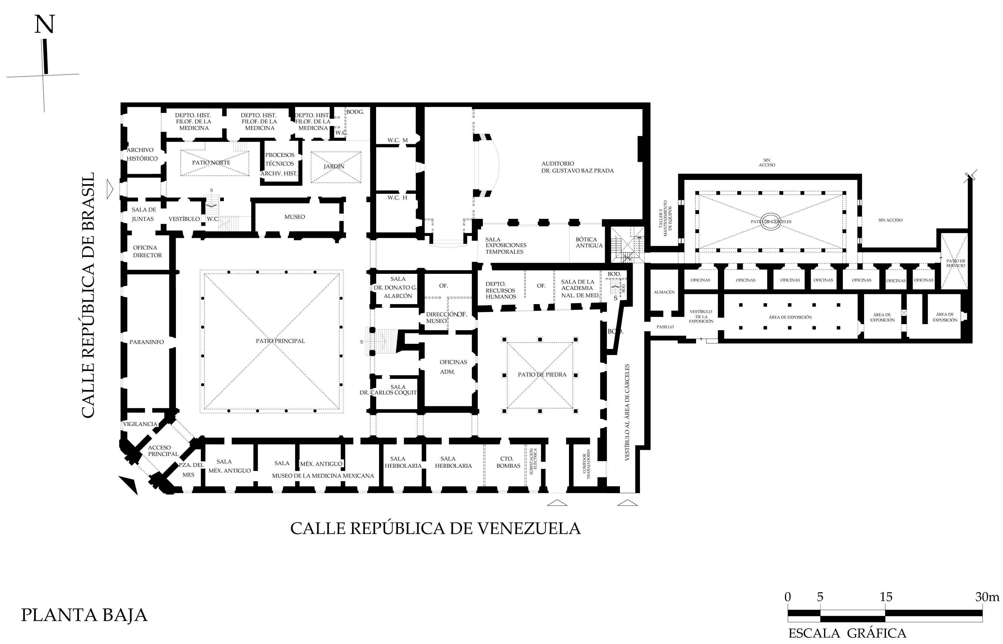 Planta arquitectónica baja, 2016.