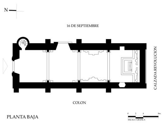 Levantamiento arquitectónico, planta baja, 2005.