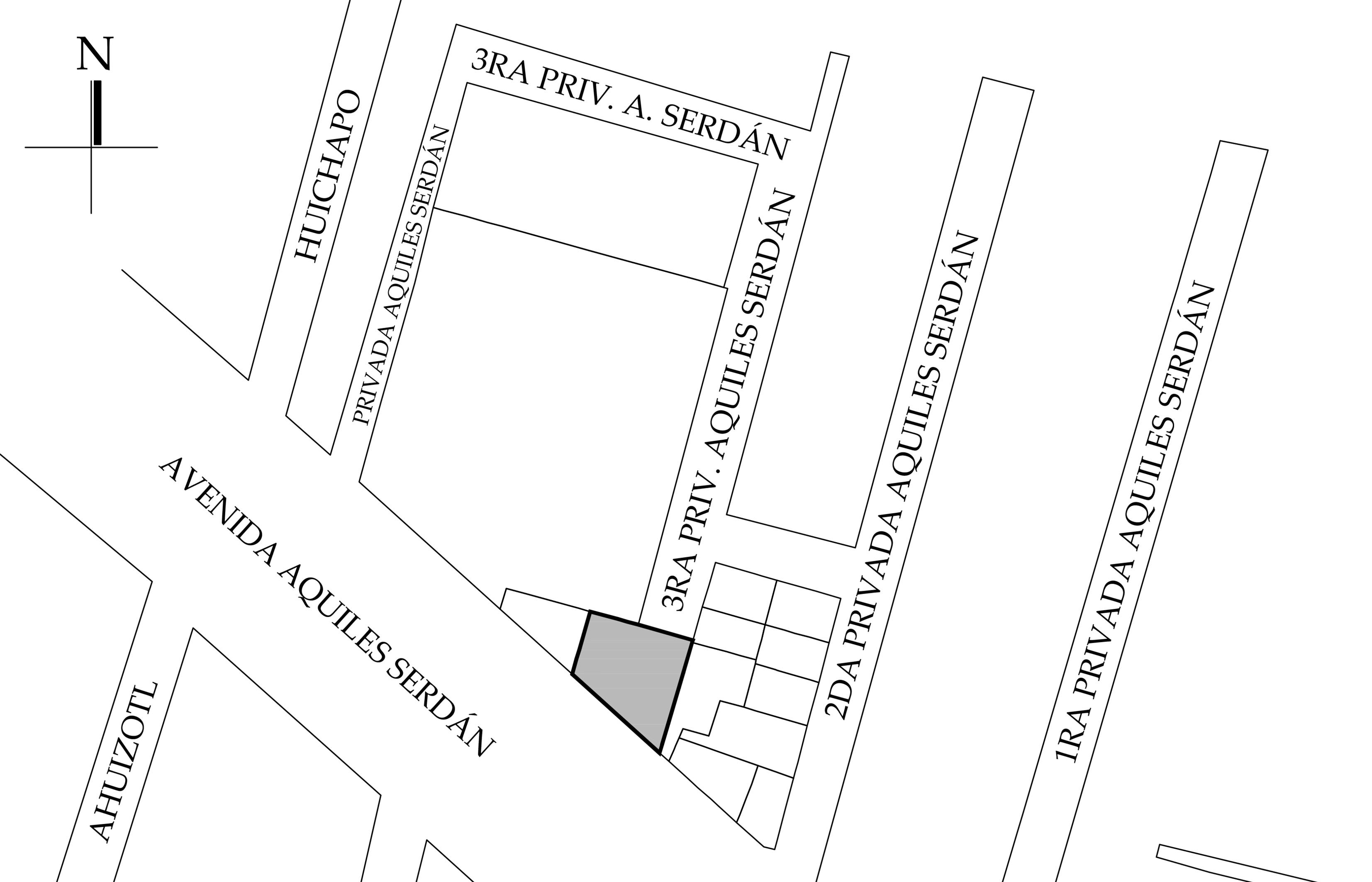 Croquis de localizaci&oacute;n, 2022. Fuente: Sistema de Informaci&oacute;n Geogr&aacute;fica Ciudad MX Seduvi, 2009.