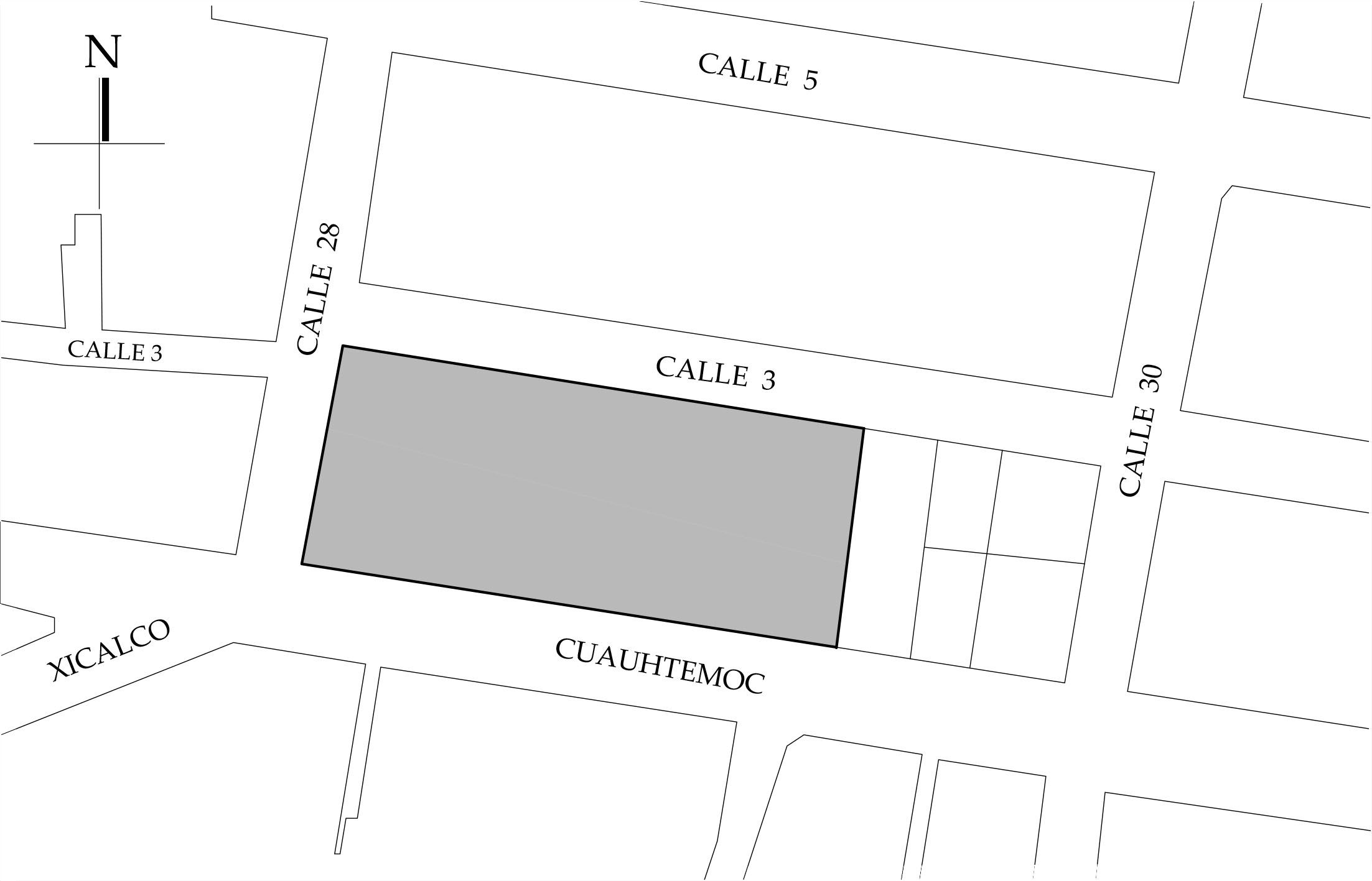 Croquis de localización, 2022. Fuente: Sistema de Información Geográfica Ciudad MX Seduvi, 2009.