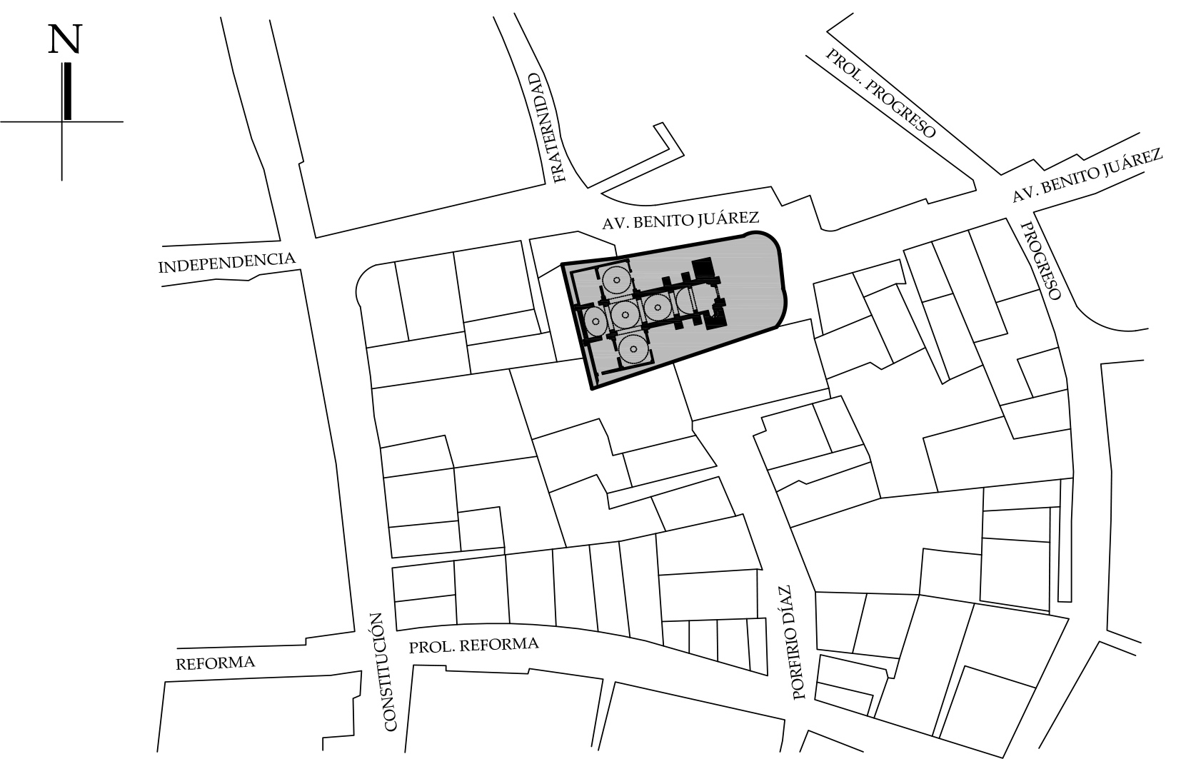 Croquis de localización. Fuente: Google earth.