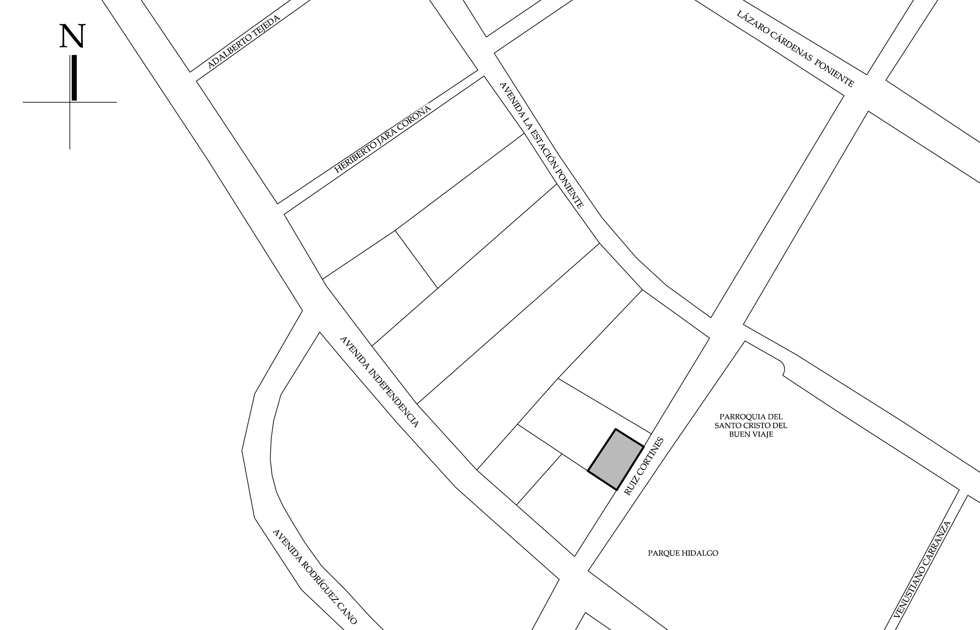 Croquis de localización, 2022. Fuente: Plano catastral.