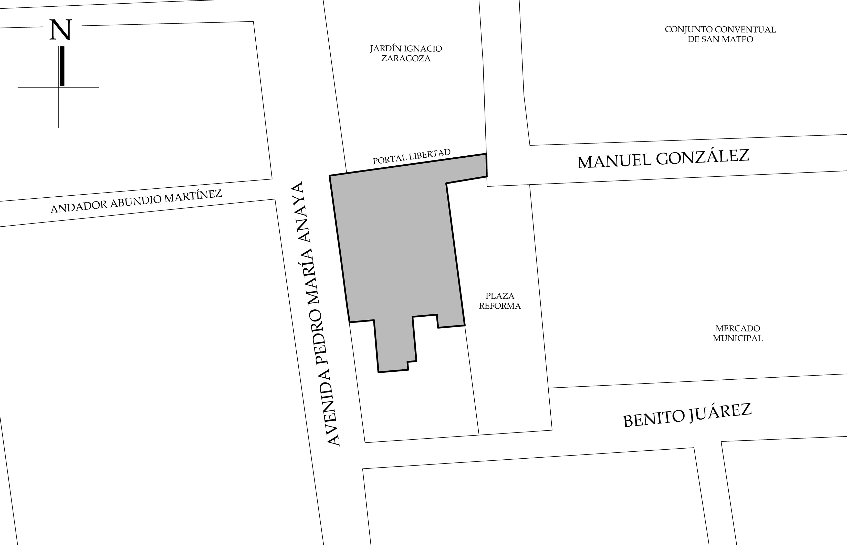 Croquis de localizaci&oacute;n. Fuente: plano manzanero.