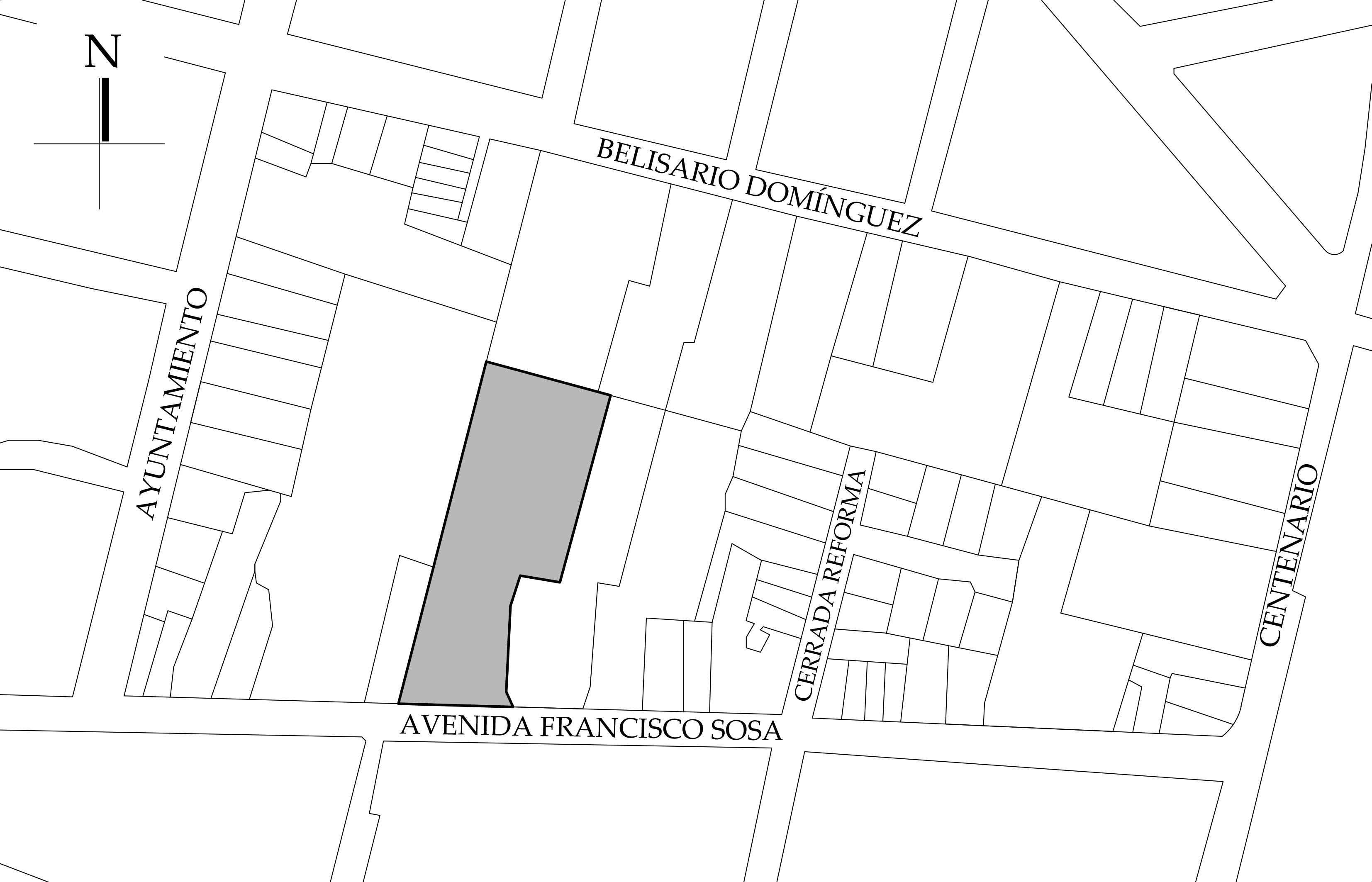 Croquis de localizaci&oacute;n, 2025. Fuente: Sistema de Informaci&oacute;n Geogr&aacute;fica Ciudad MX Seduvi, 2009.