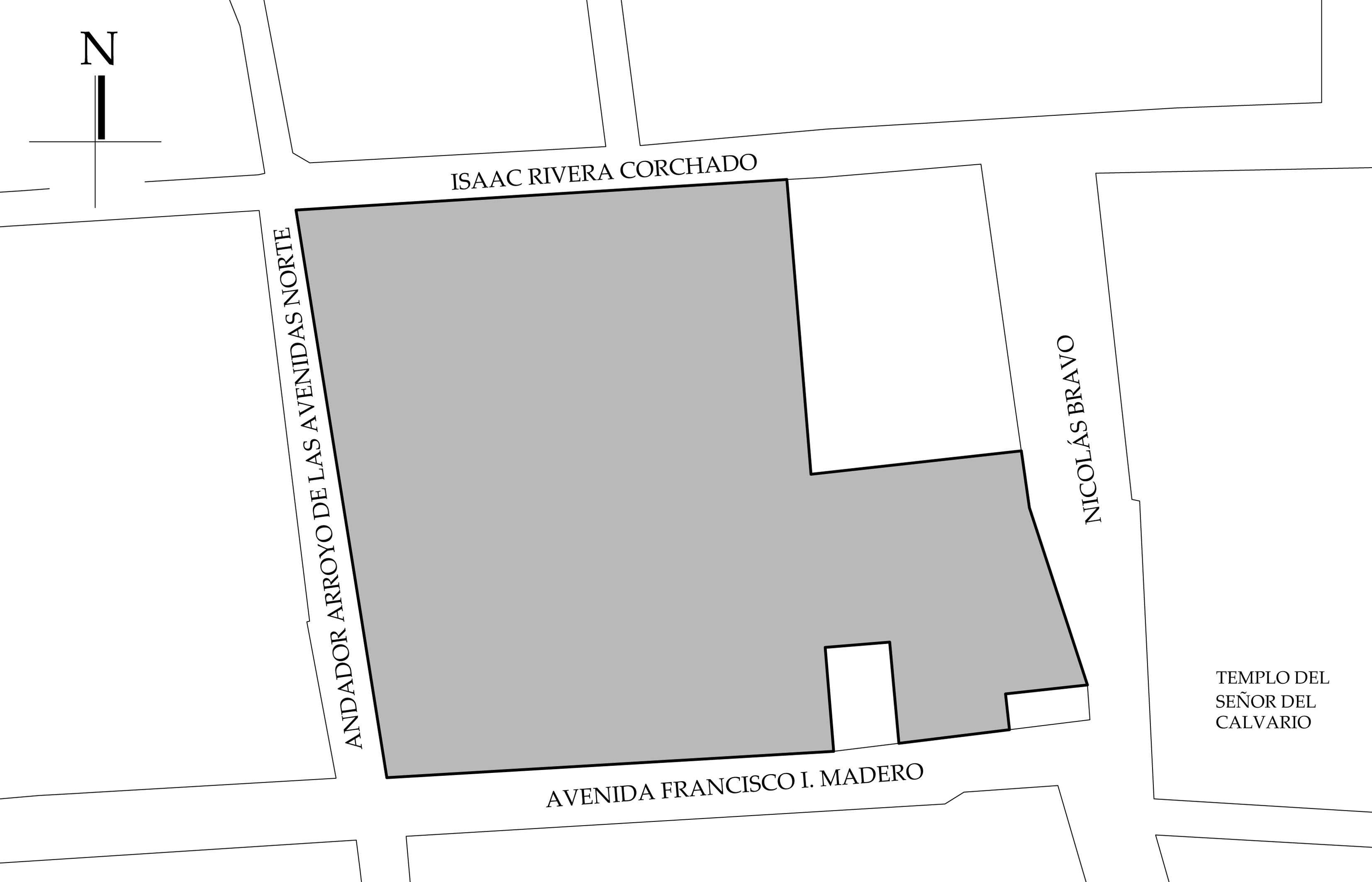 Croquis de localización. Fuente: plano manzanero