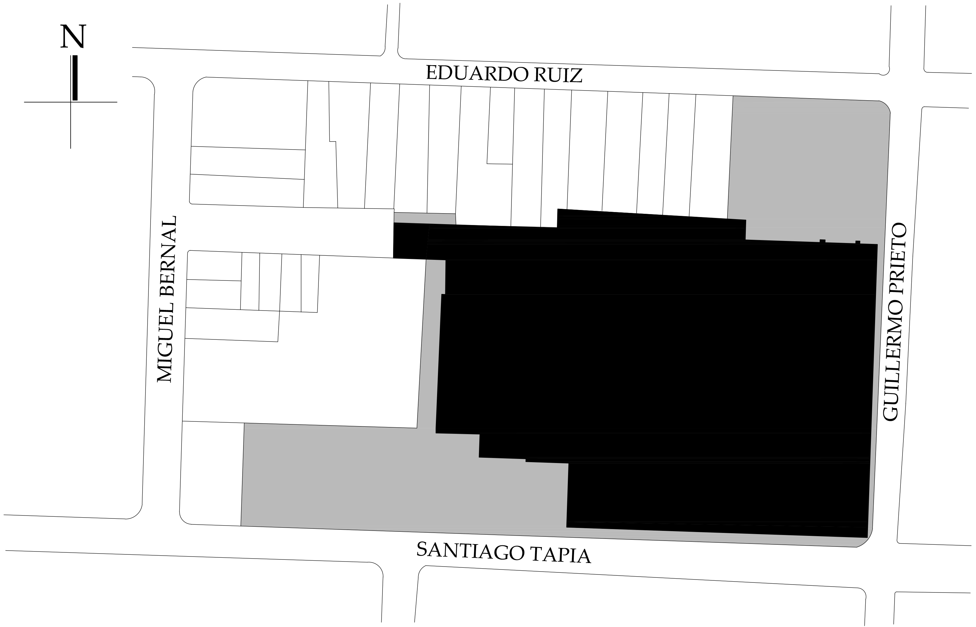 Croquis de localización, 2021. Fuente: Plano Catastral de la Ciudad de Morelia, 2005.
