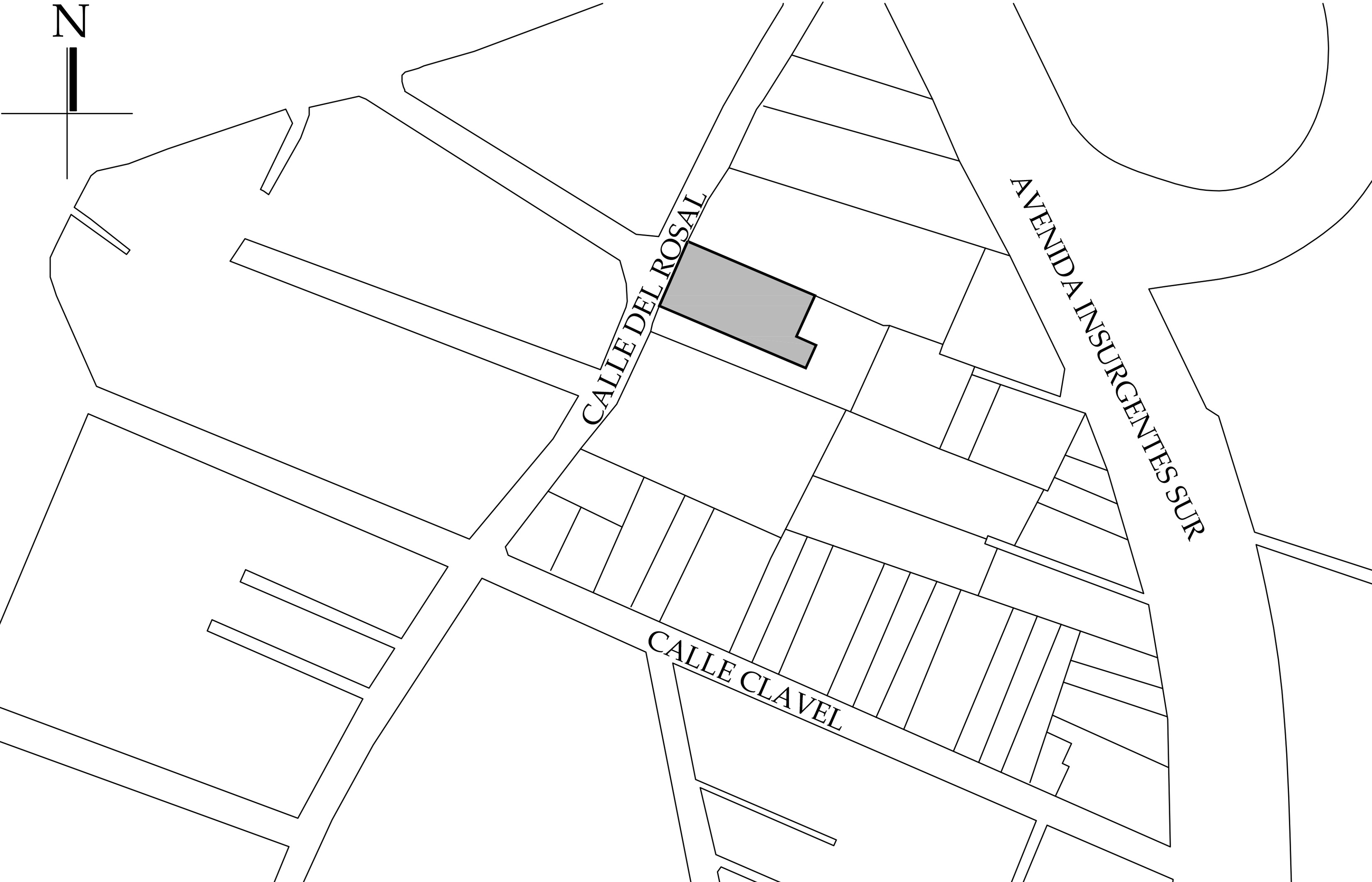 Croquis de localización. Fuente: SEDUVI.