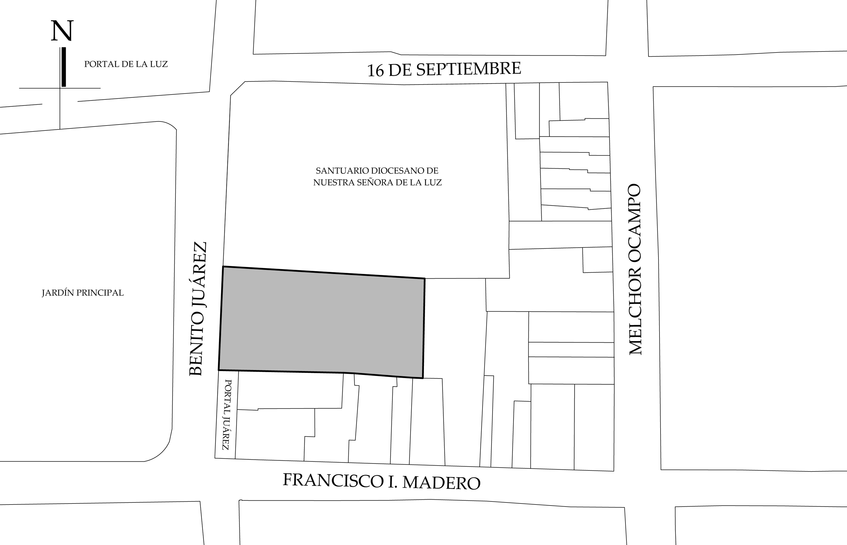 Croquis de localización. Fuente: plano catastral.