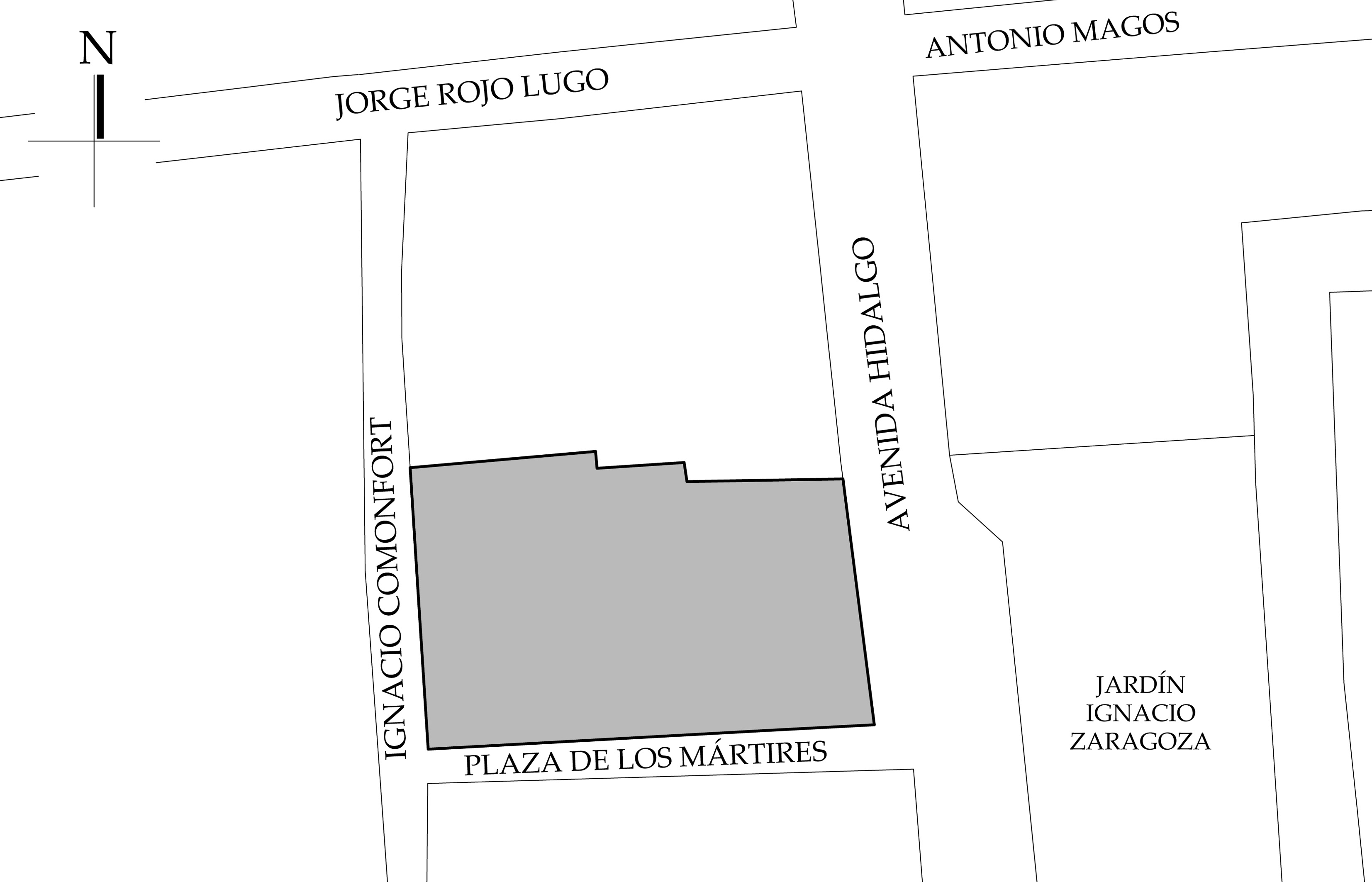 Croquis de localizaci&oacute;n. Fuente: plano manzanero.