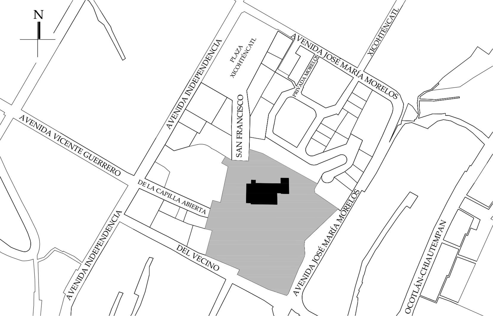 Croquis de localización, 2018. Fuente: Google Maps.