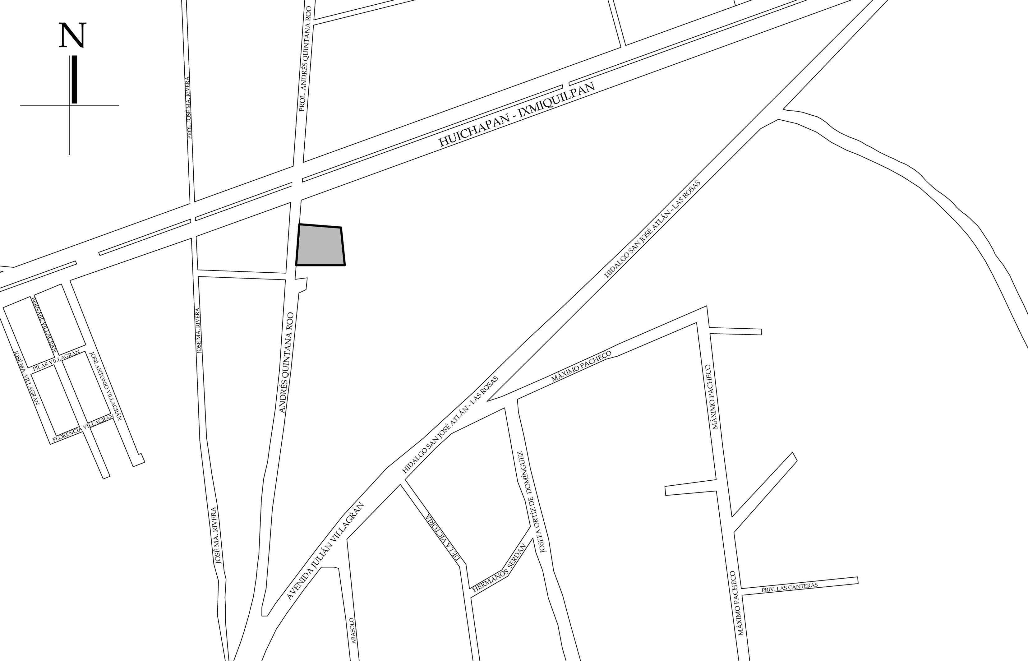 Croquis de localizaci&oacute;n. Fuente: plano manzanero.