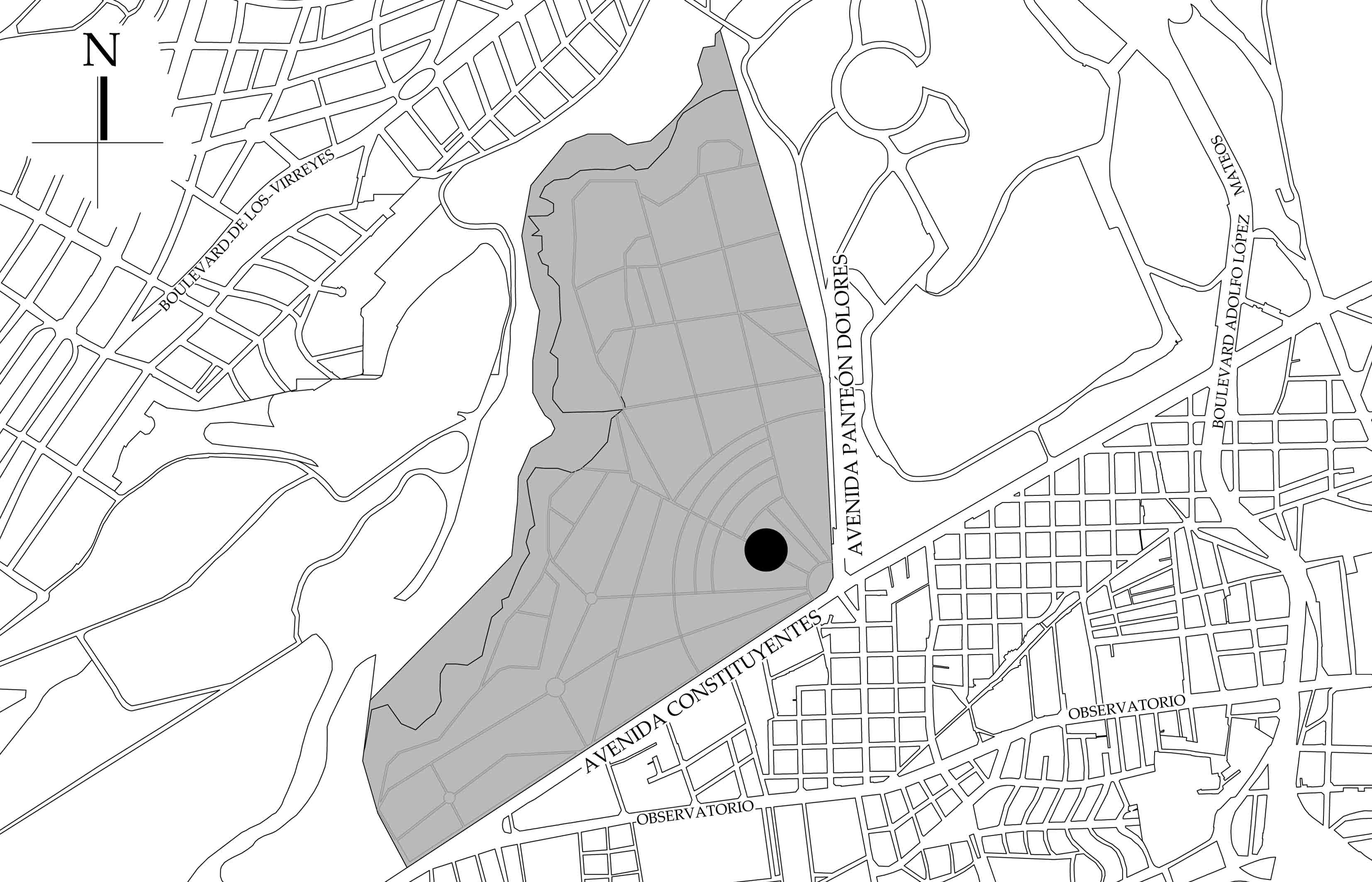 Croquis de localización, 2021. Fuente: SEDUVI