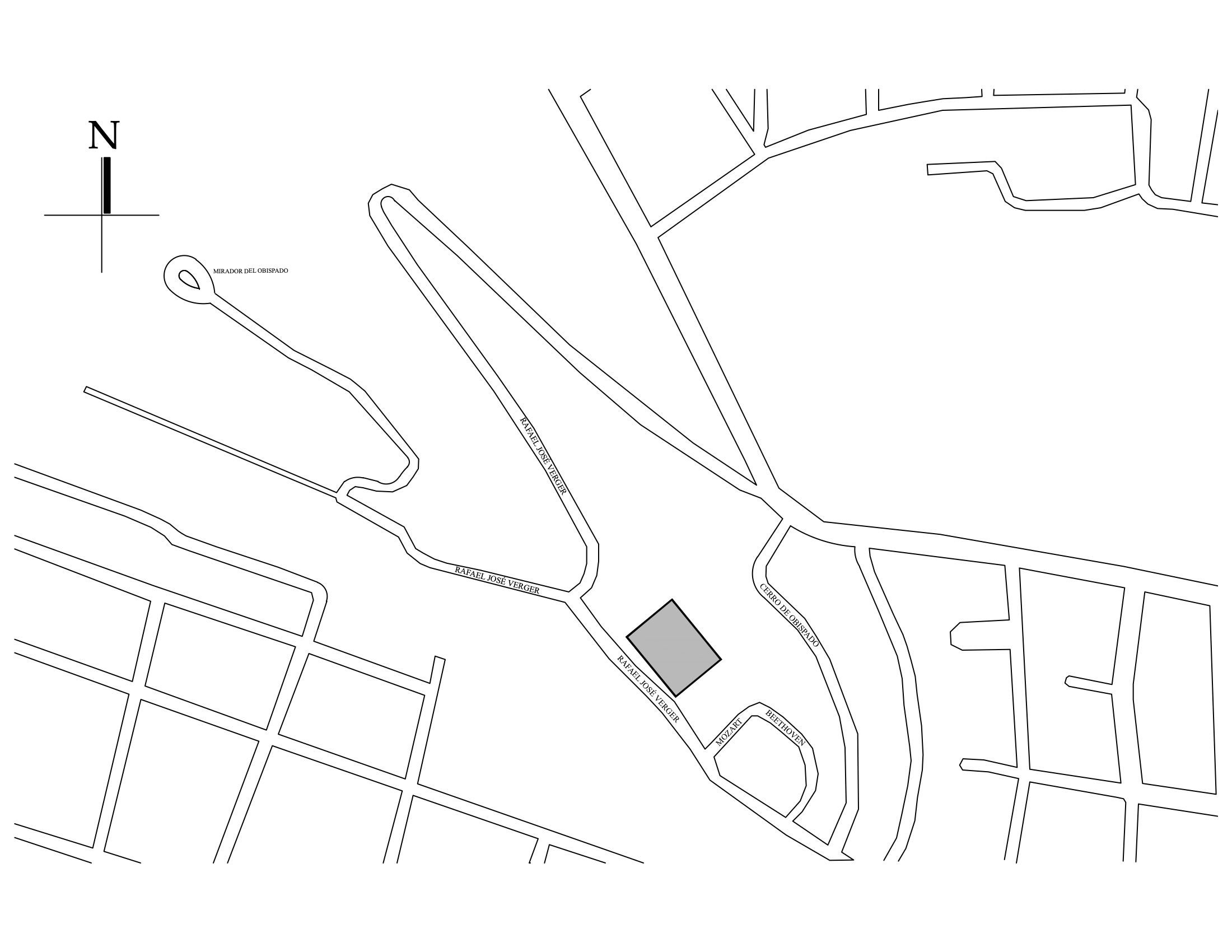 Croquis de localización, 2016. Fuente: Plano catastral, 2005.
