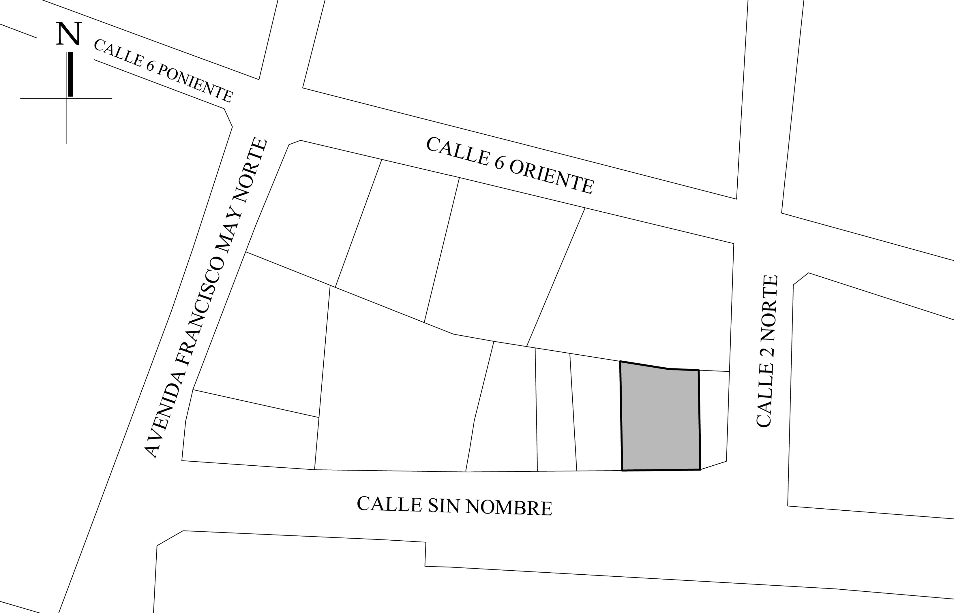 Croquis de localizaci&oacute;n. Fuente: plano catastral.