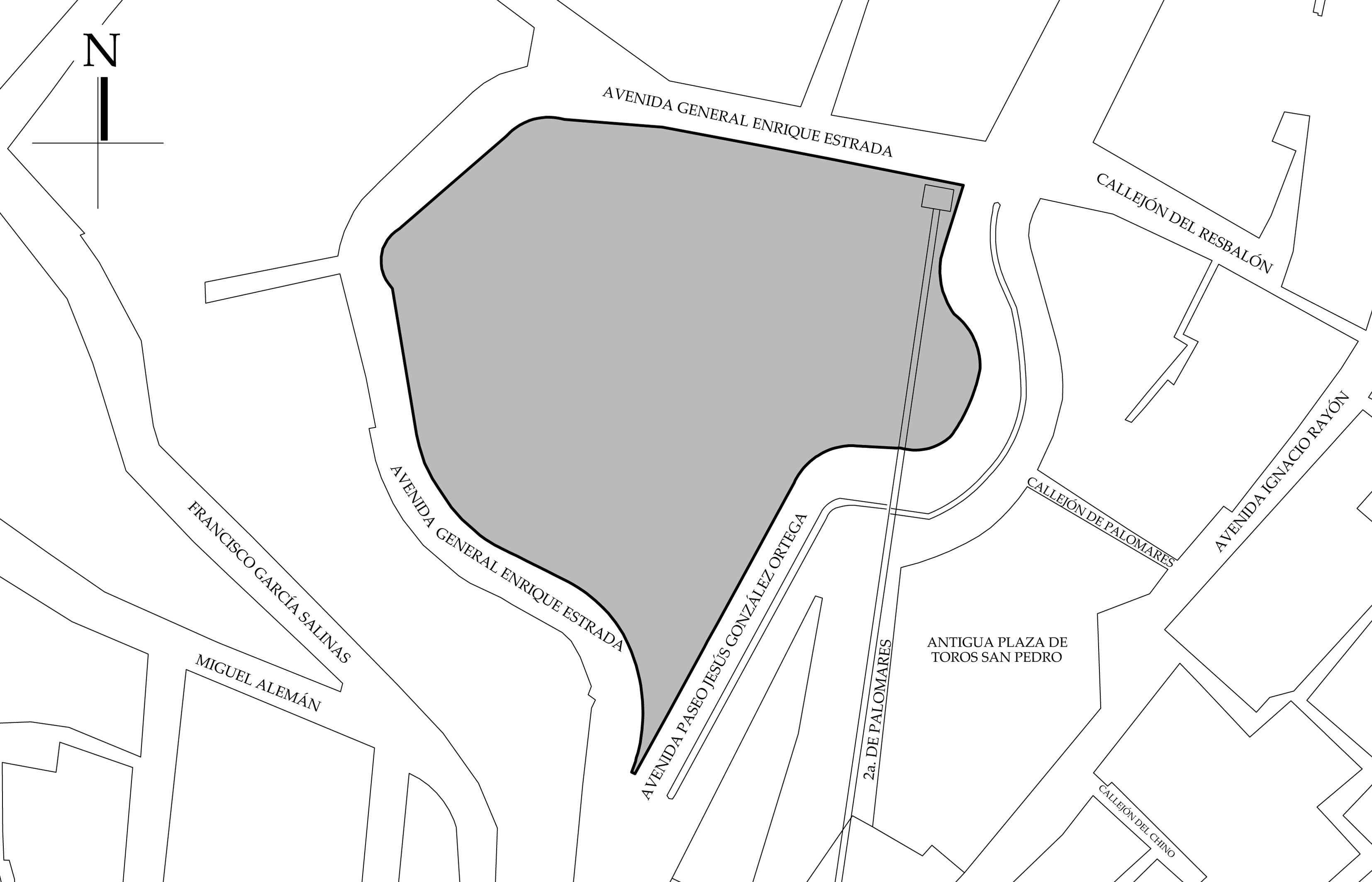 Croquis de localización, 2023. Fuente: Plano catastral.