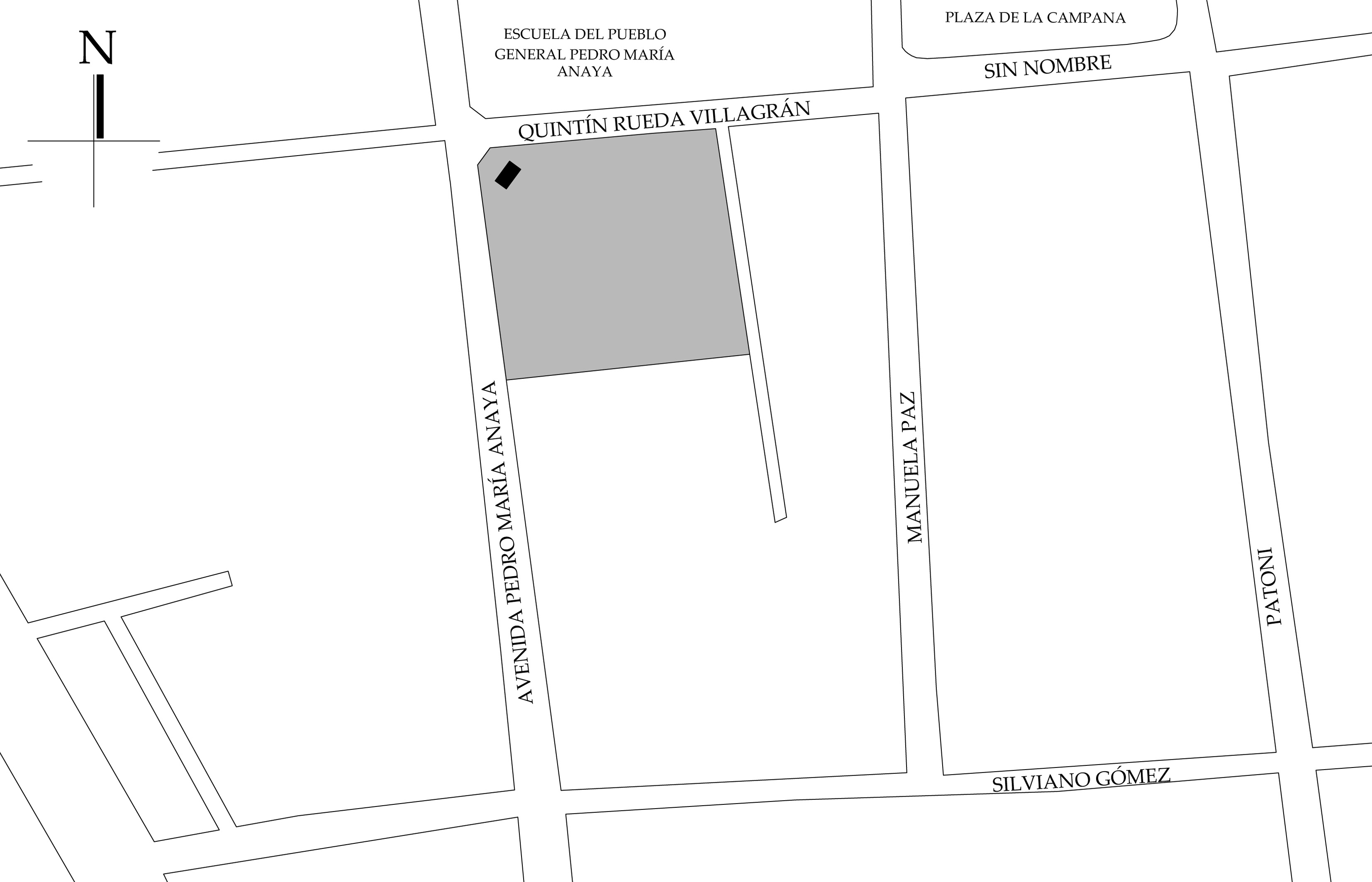 Croquis de localización. Fuente: plano manzanero.