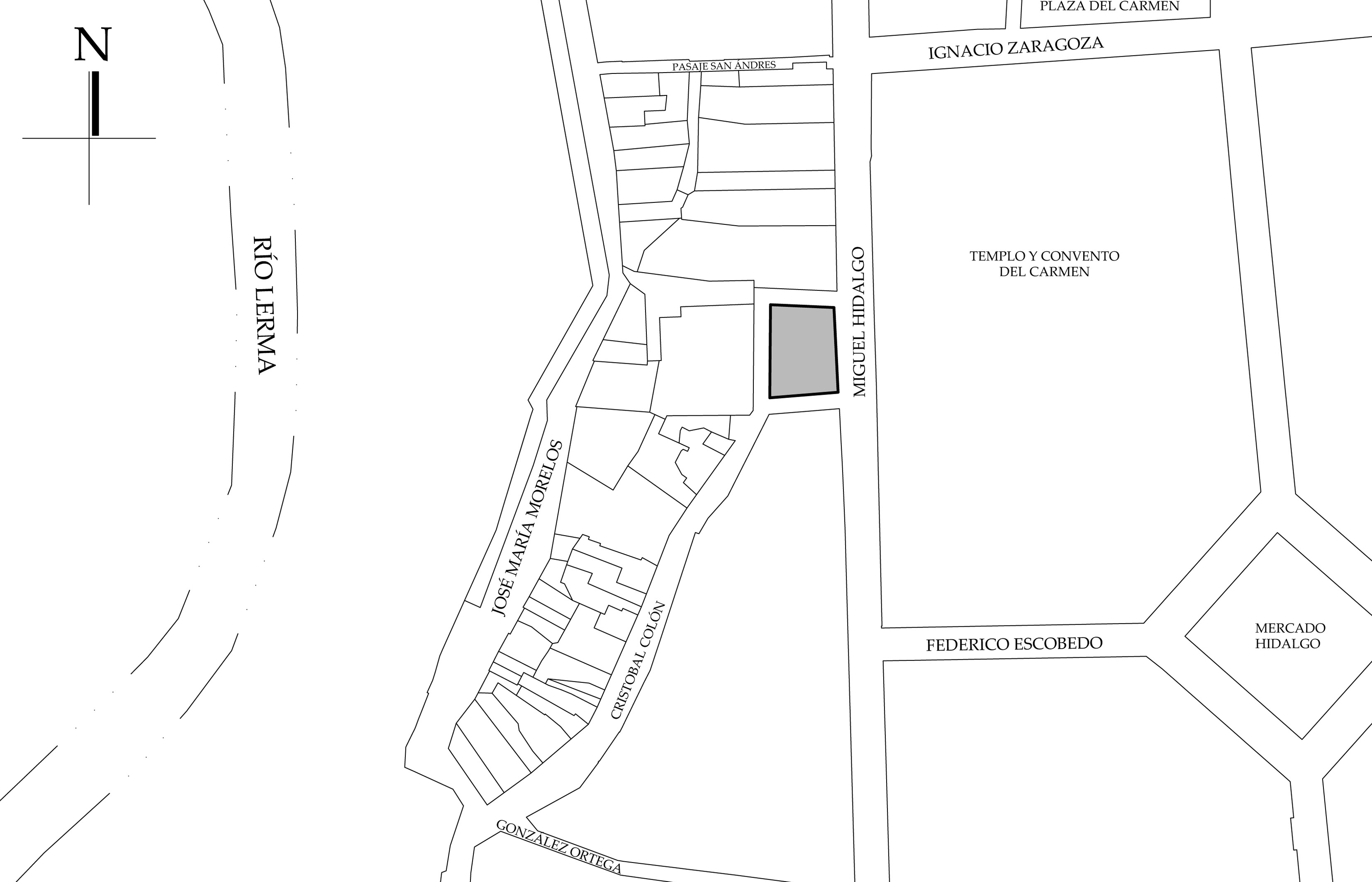 Croquis de localizaci&oacute;n. Fuente: plano catastral.