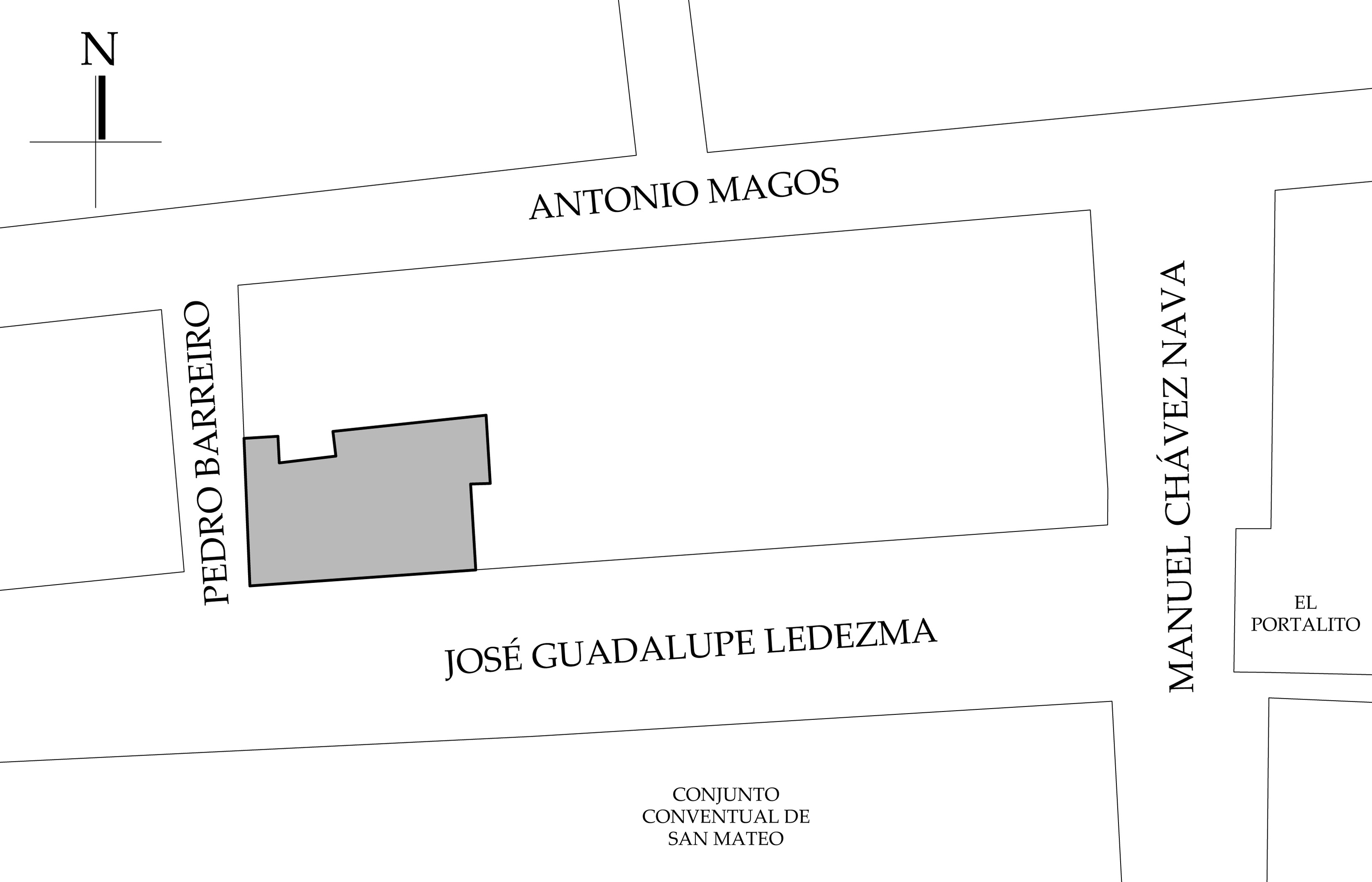 Croquis de localizaci&oacute;n. Fuente: plano manzanero.
