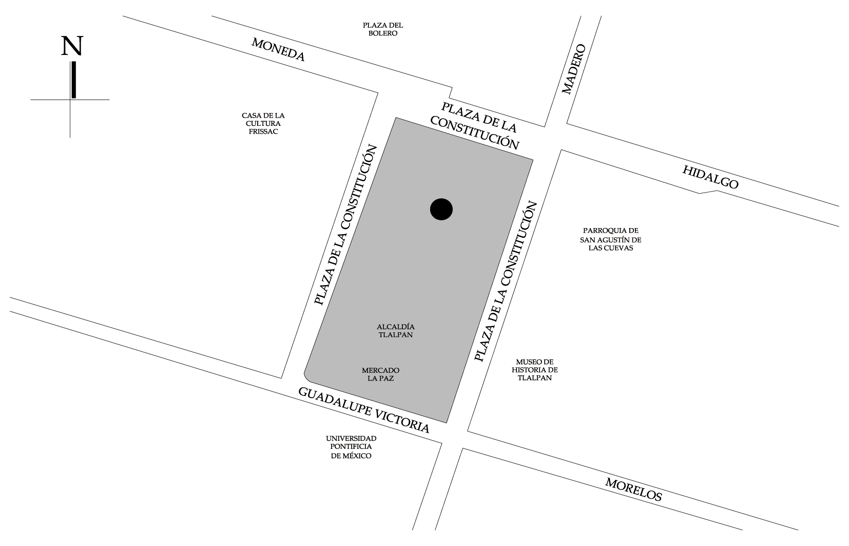 Croquis de localización, 2022. Fuente: Sistema de Información<br />
Geográfica Ciudad MX Seduvi, 2009.
