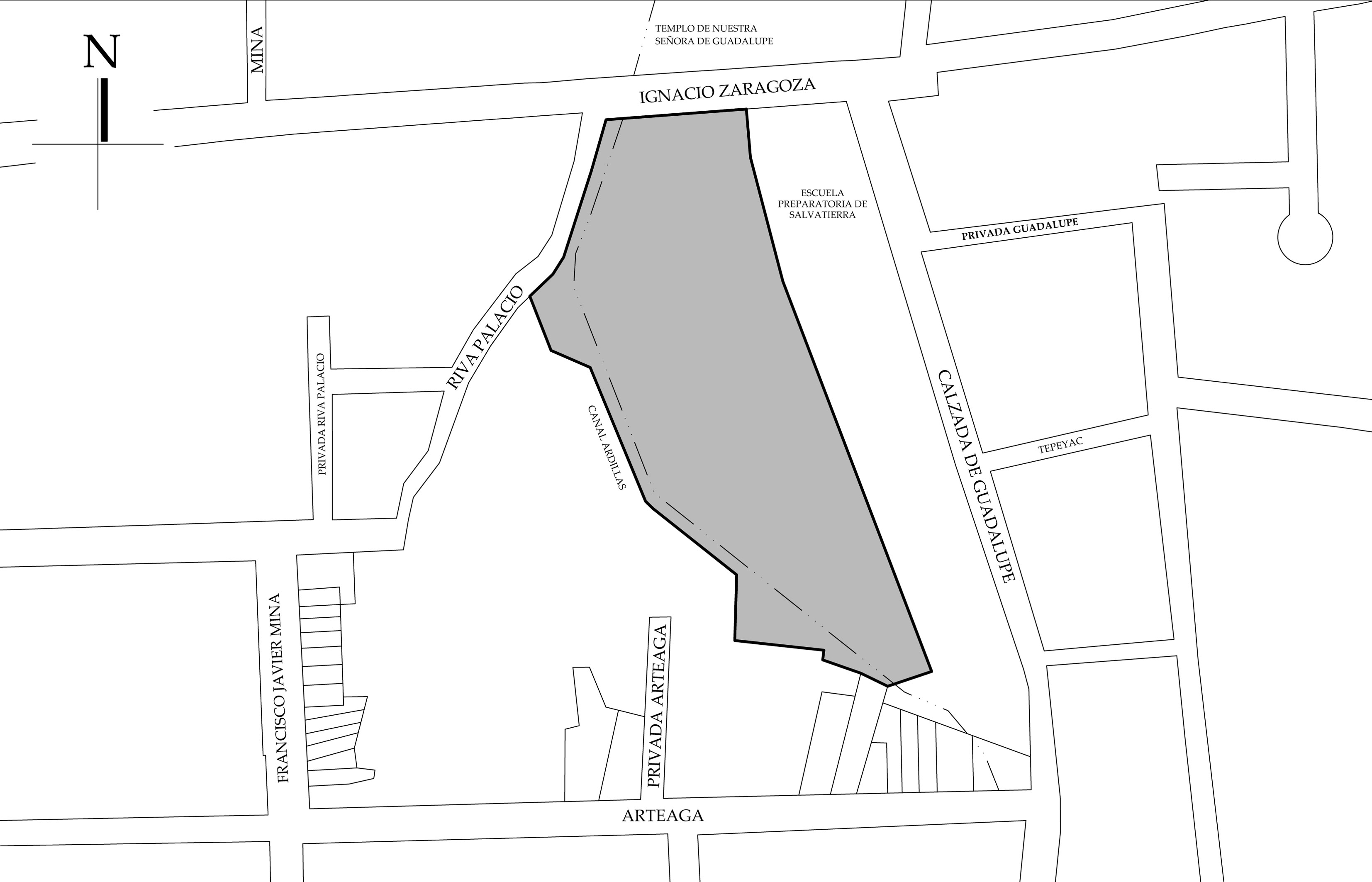 Croquis de localización. Fuente: plano catastral.