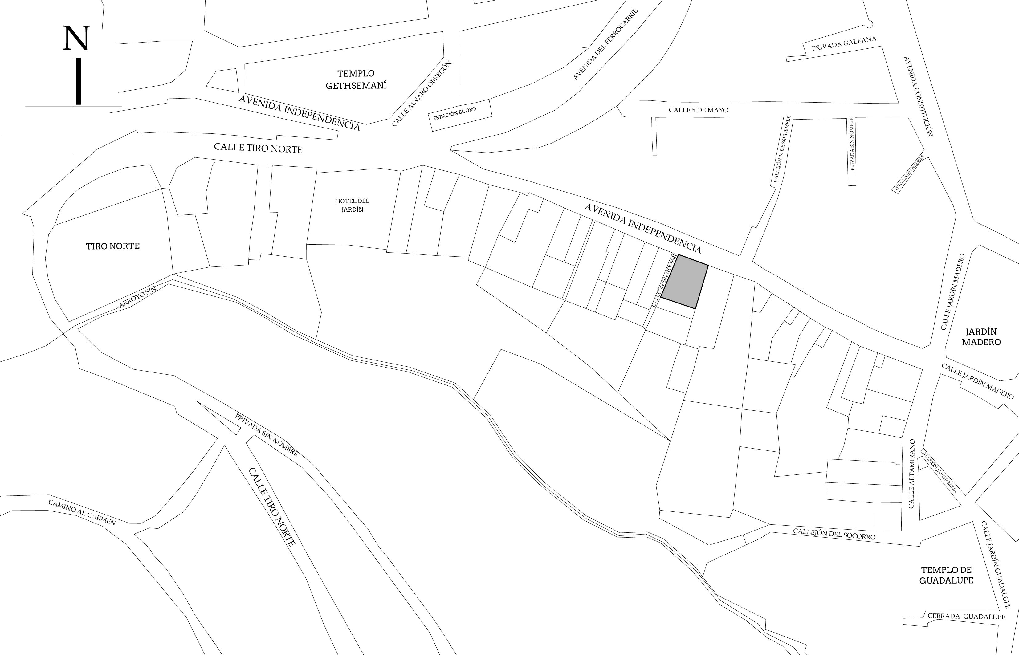 Croquis de localizaci&oacute;n. Fuente: plano catastral.