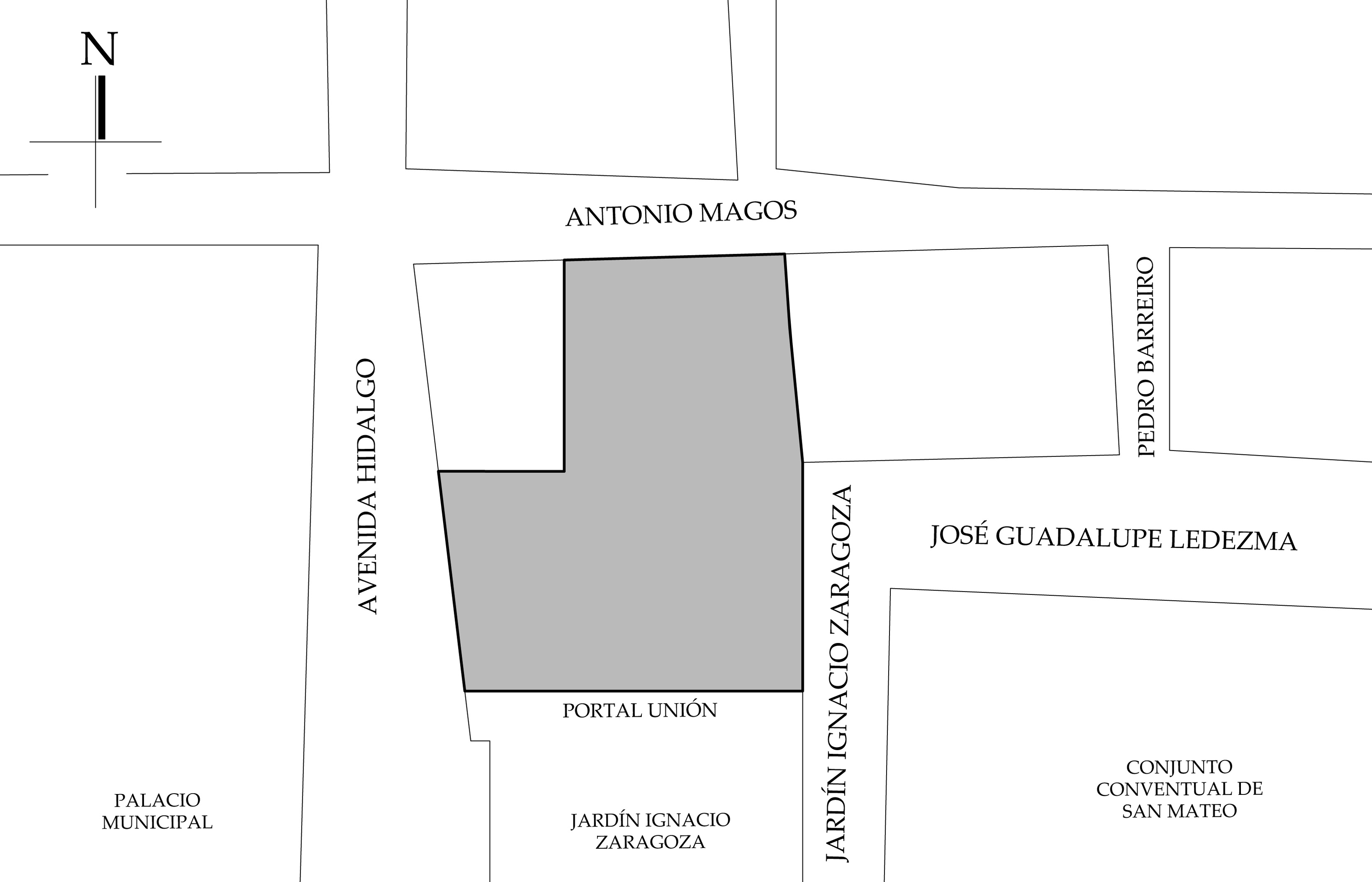 Croquis de localizaci&oacute;n. Fuente: plano manzanero.
