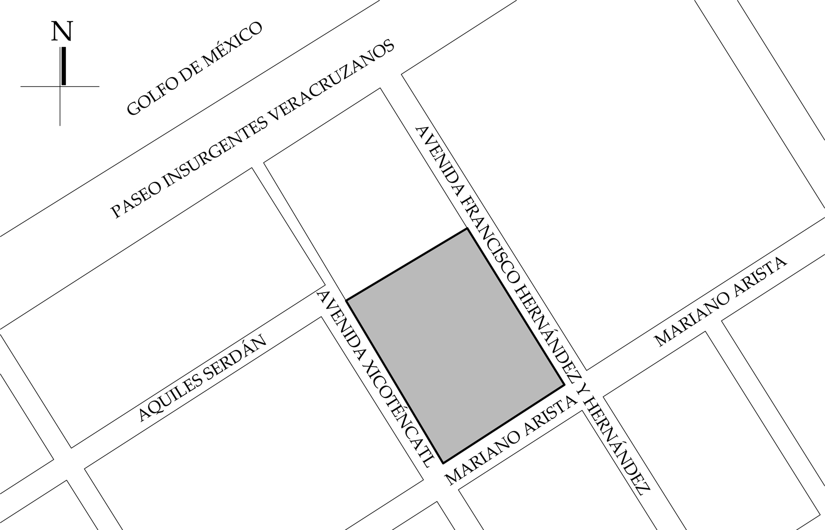 Croquis de localización, 2018.