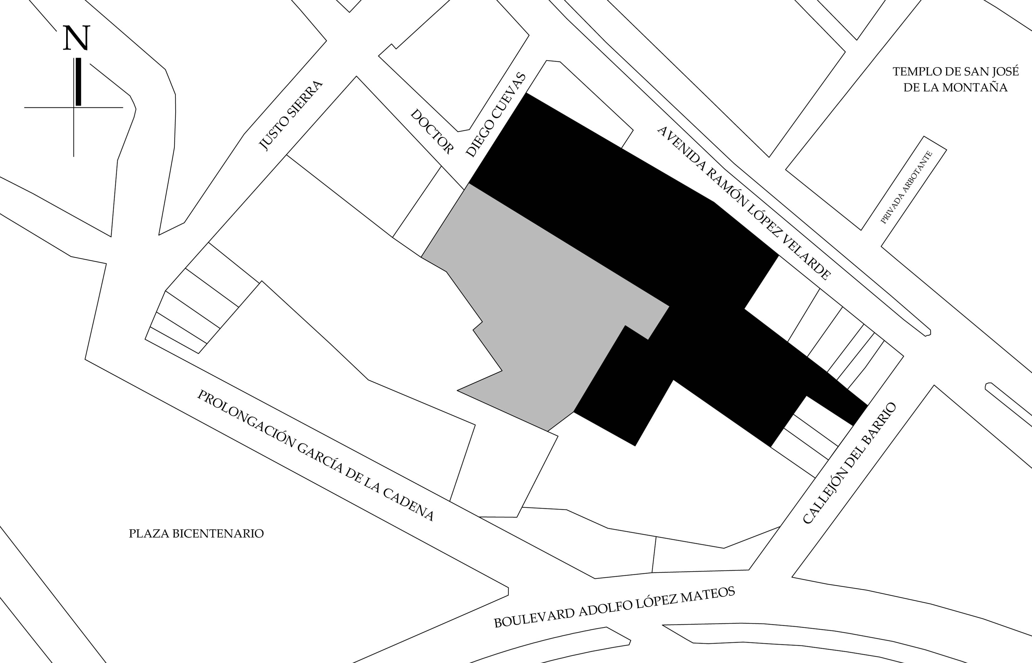Croquis de localizaci&oacute;n, 2023. Fuente: Plano catastral.