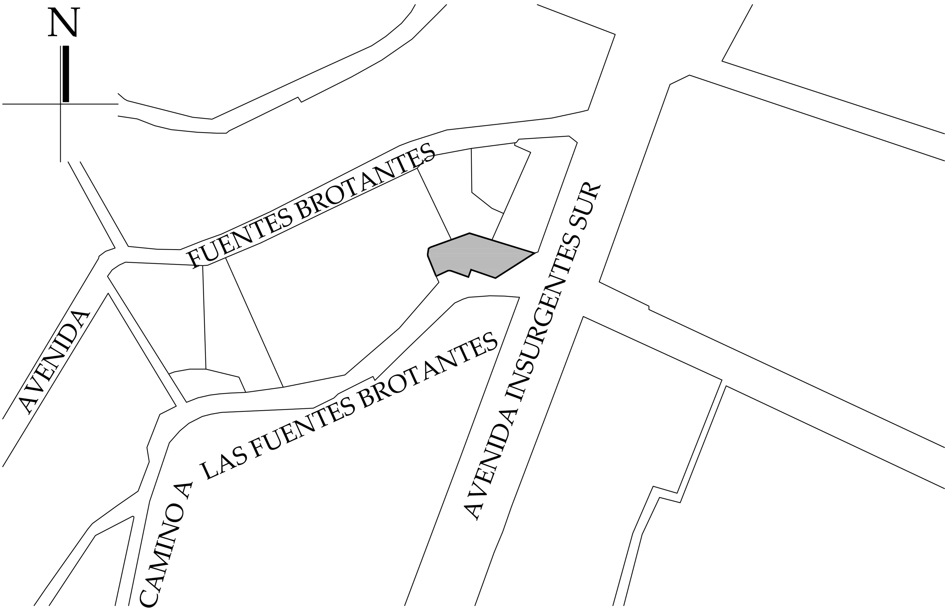 Croquis de localización. Fuente: SEDUVI.