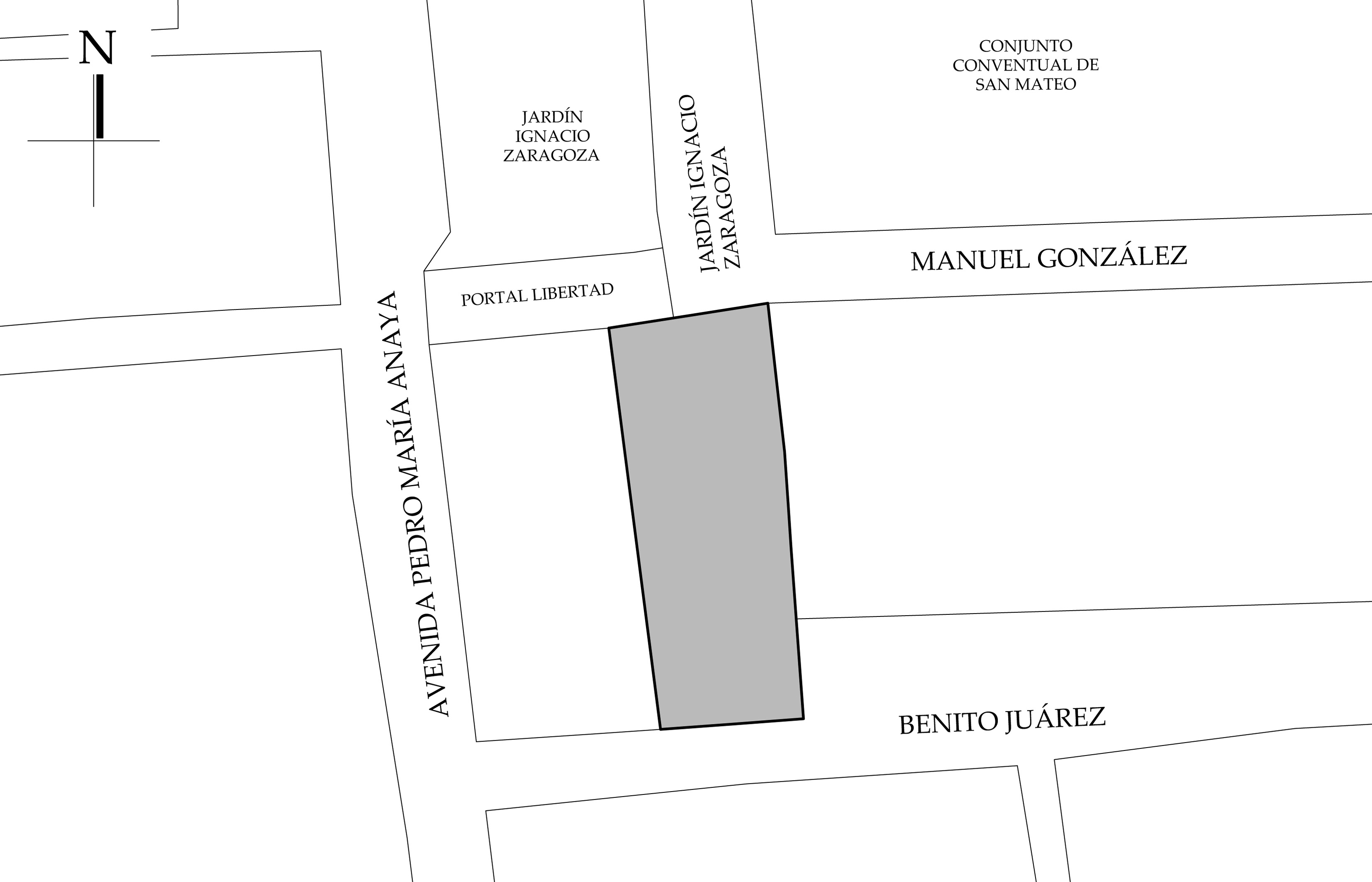 Croquis de localizaci&oacute;n. Fuente: plano manzanero.