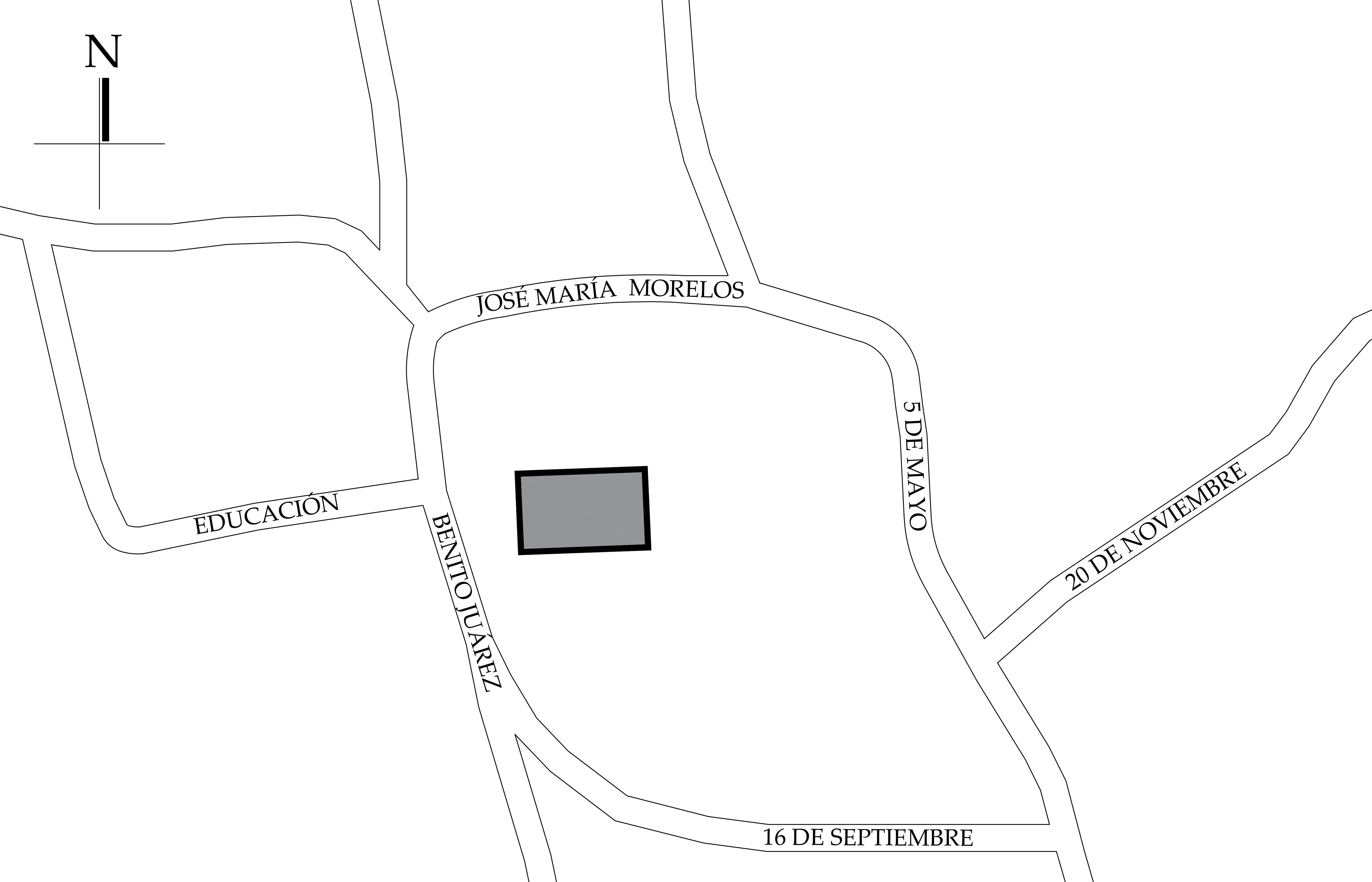 Croquis de localizaci&oacute;n. Fuente: Google Maps, 2018.