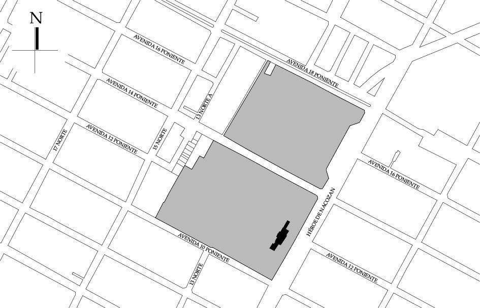 Croquis de localización, 2024. Fuente Plano de ZMH, 2020.