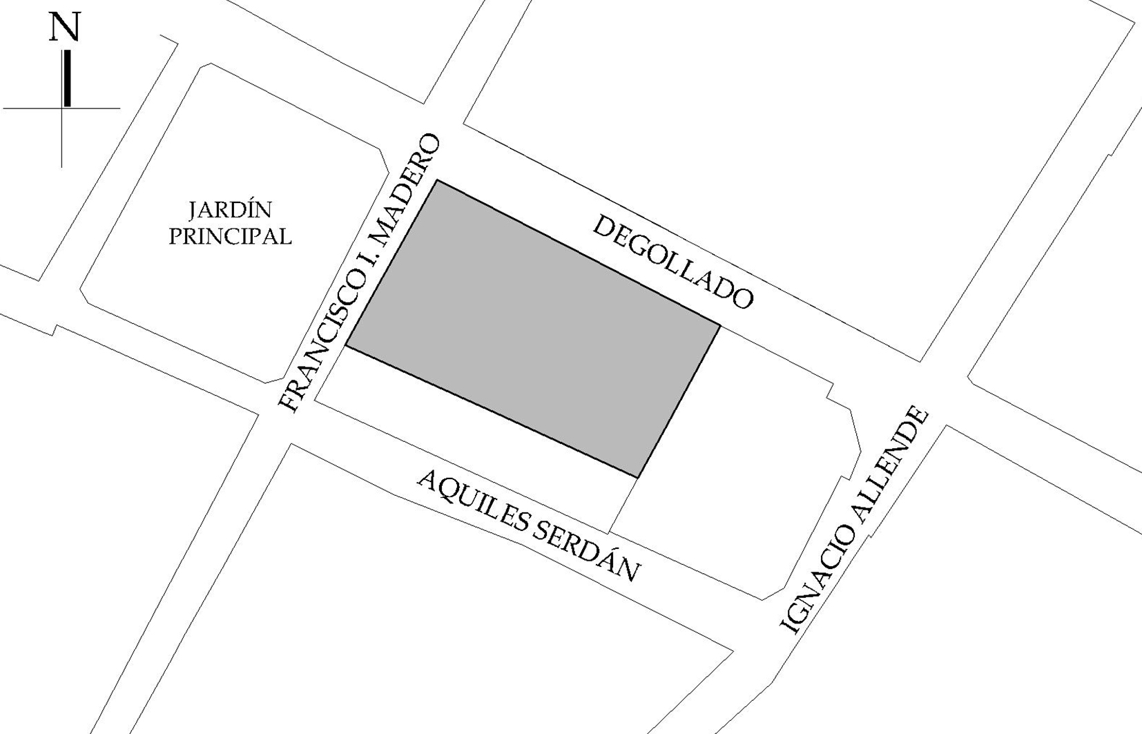 Croquis de localización, 2022. Fuente: Plano catastral del municipio de Comala.