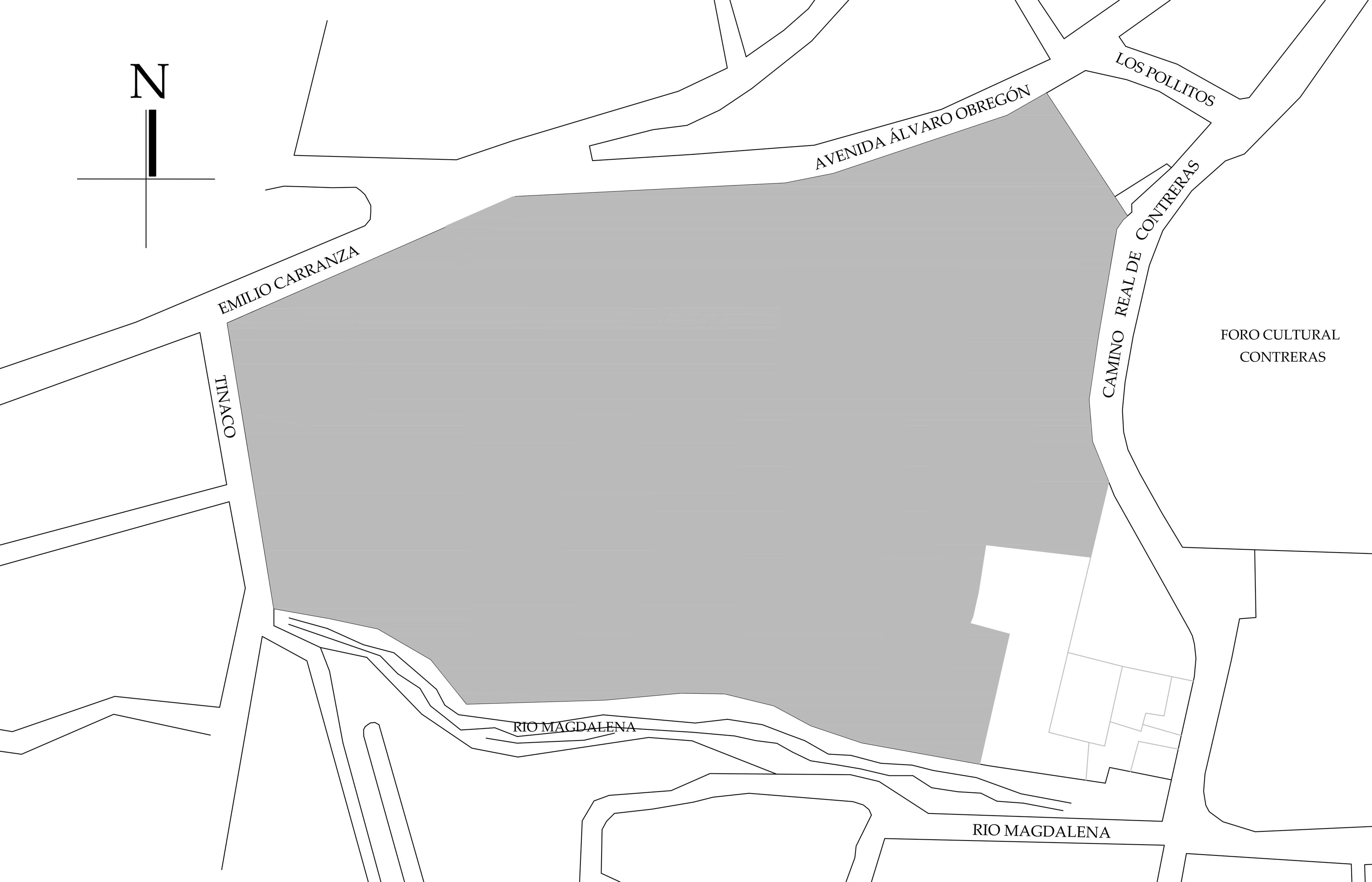 Croquis de localización, 2021. Fuente: Sistema de información geográfica de la Ciudad de México, SEDUVI