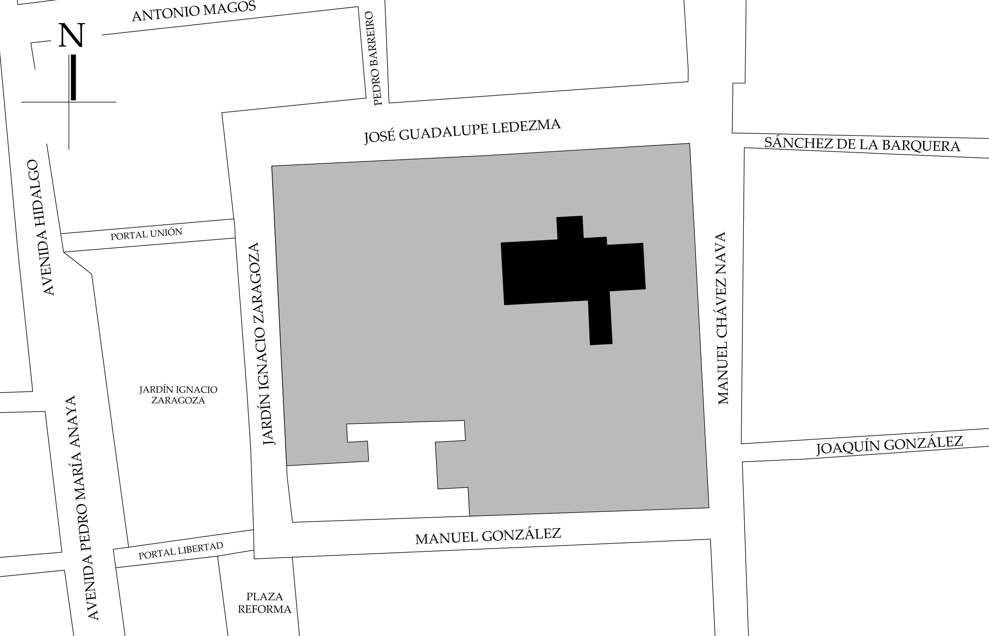 Croquis de localizaci&oacute;n. Fuente: plano manzanero.