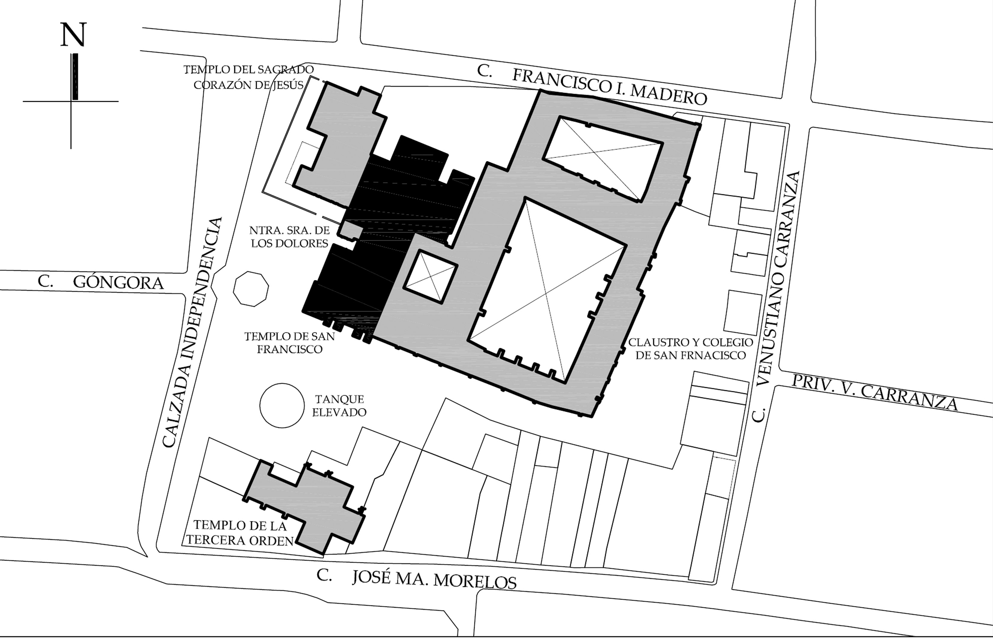 Croquis de localización, 2018. Fuente: Plano Catastral del Municipio de Celaya.