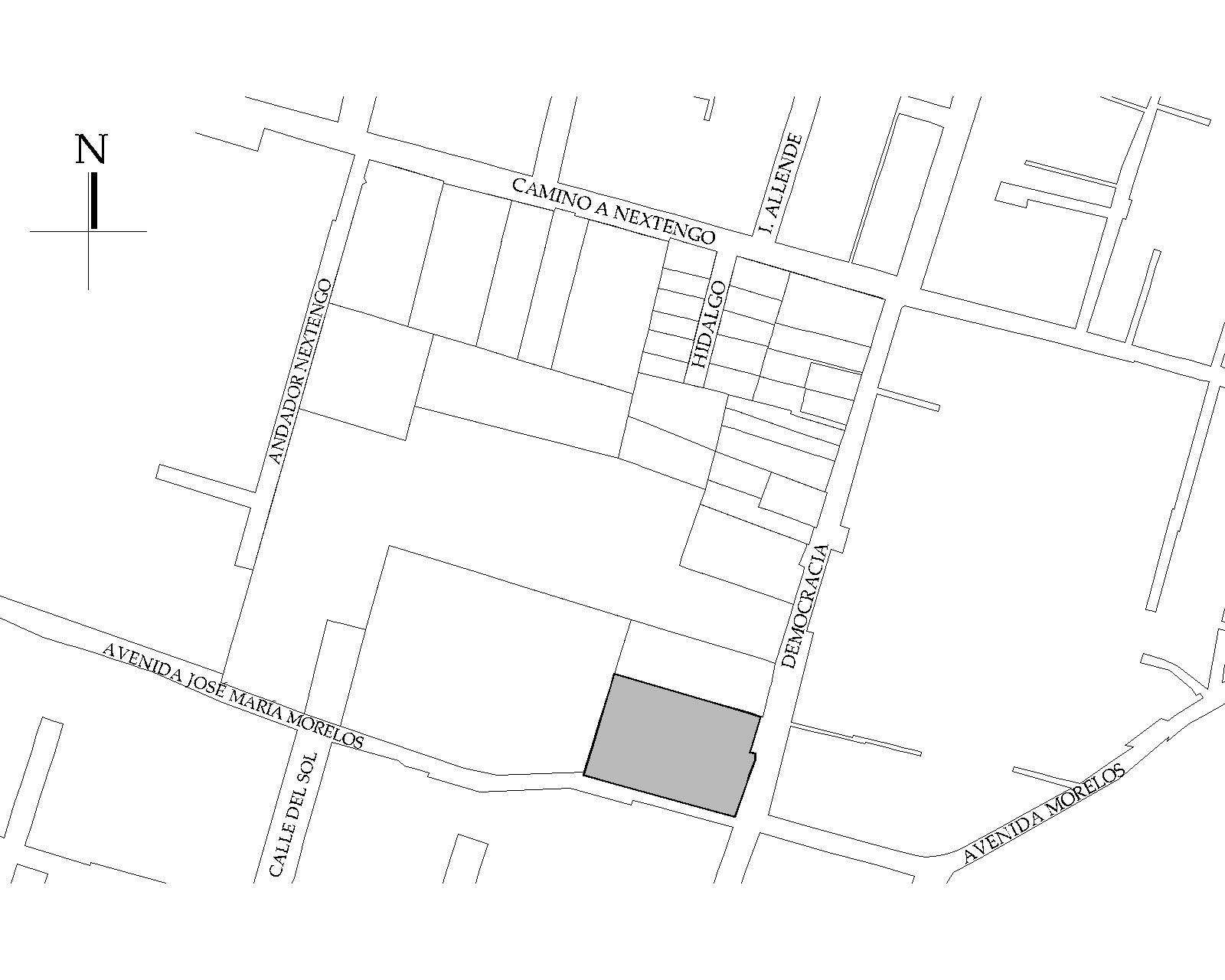 Croquis de localizaci&oacute;n, 2022. Fuente: Sistema de Informaci&oacute;n Geogr&aacute;fica Ciudad MX Seduvi, 2009.