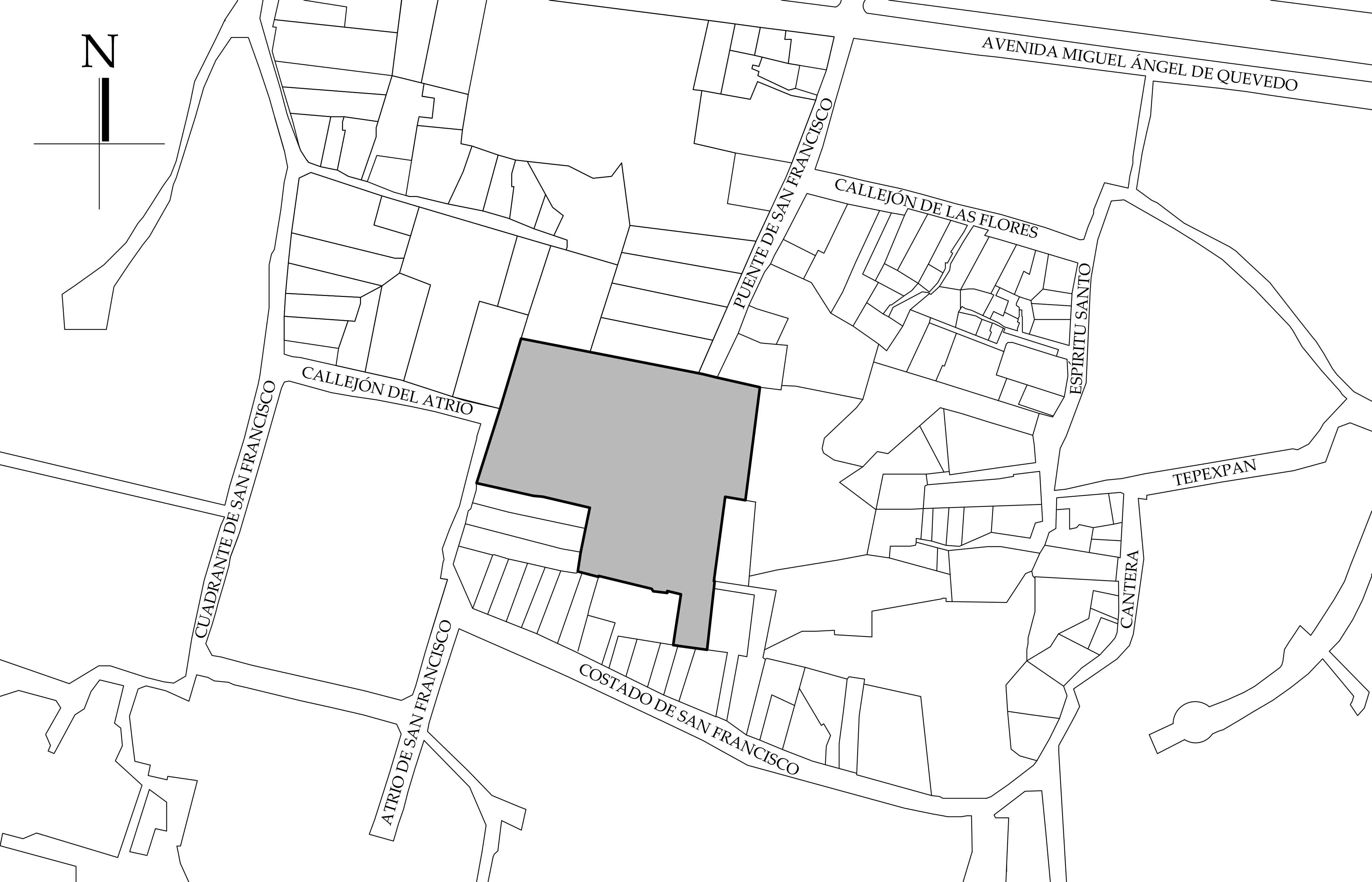 Croquis de localización, 2025. Fuente: Sistema de Información Geográfica Ciudad MX Seduvi, 2009.