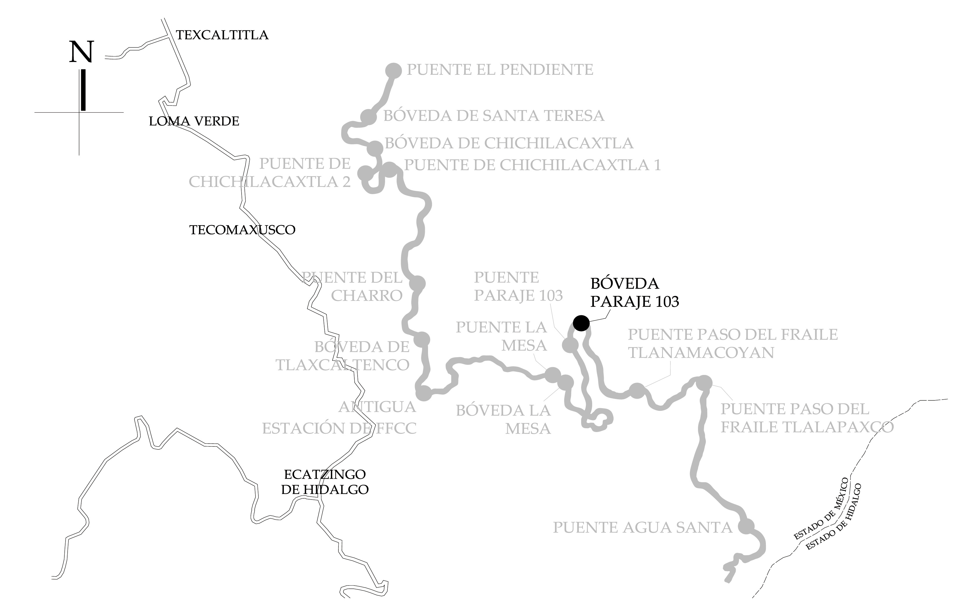 Croquis de localización, 2021. Fuente: Google Earth.